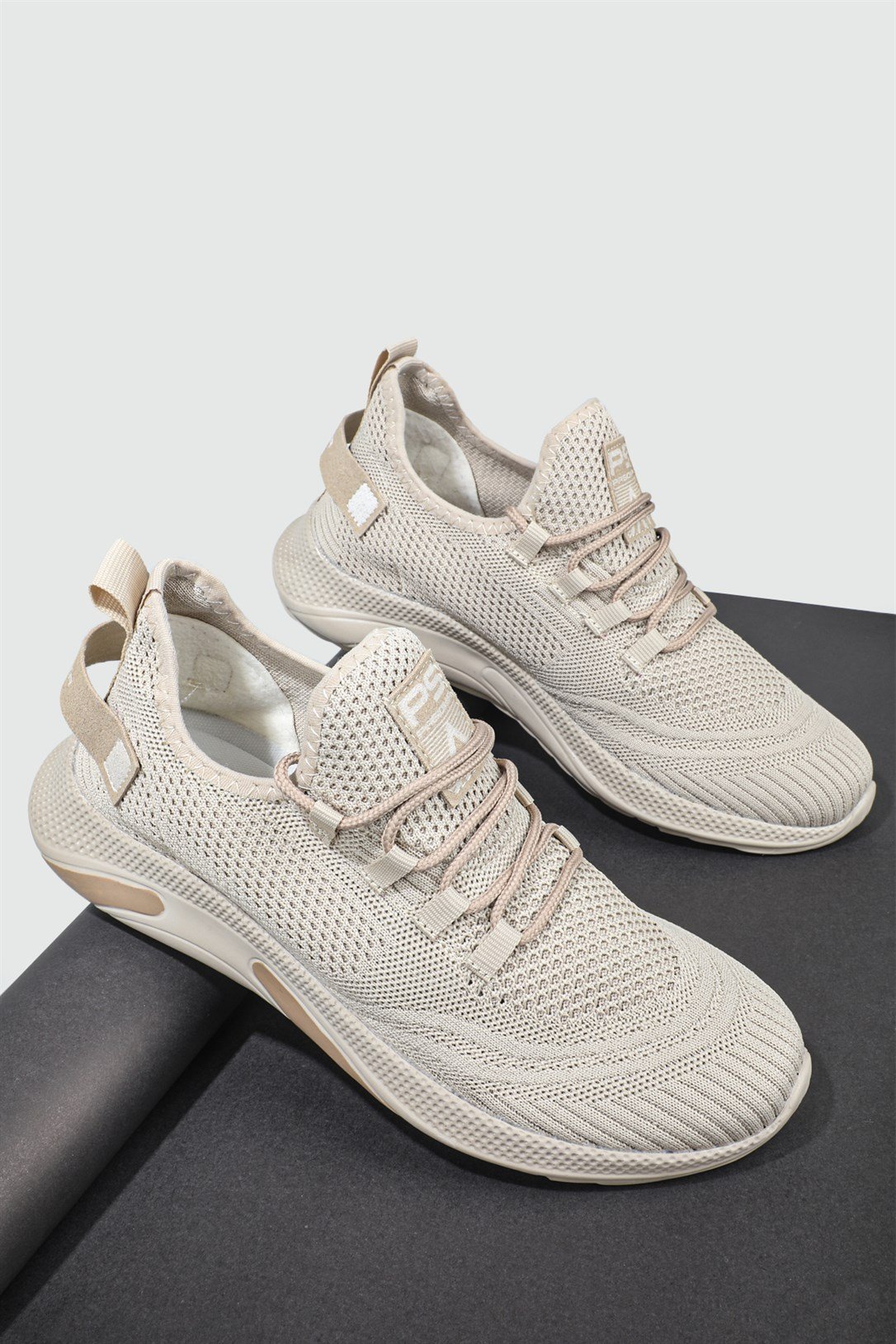 Günlük Nefes Alır Bej Erkek Spor Ayakkabı 062 Erkek Günlük Spor Ayakkabı PASOMIA PASOMİA 062 MER TRİKO SPOR