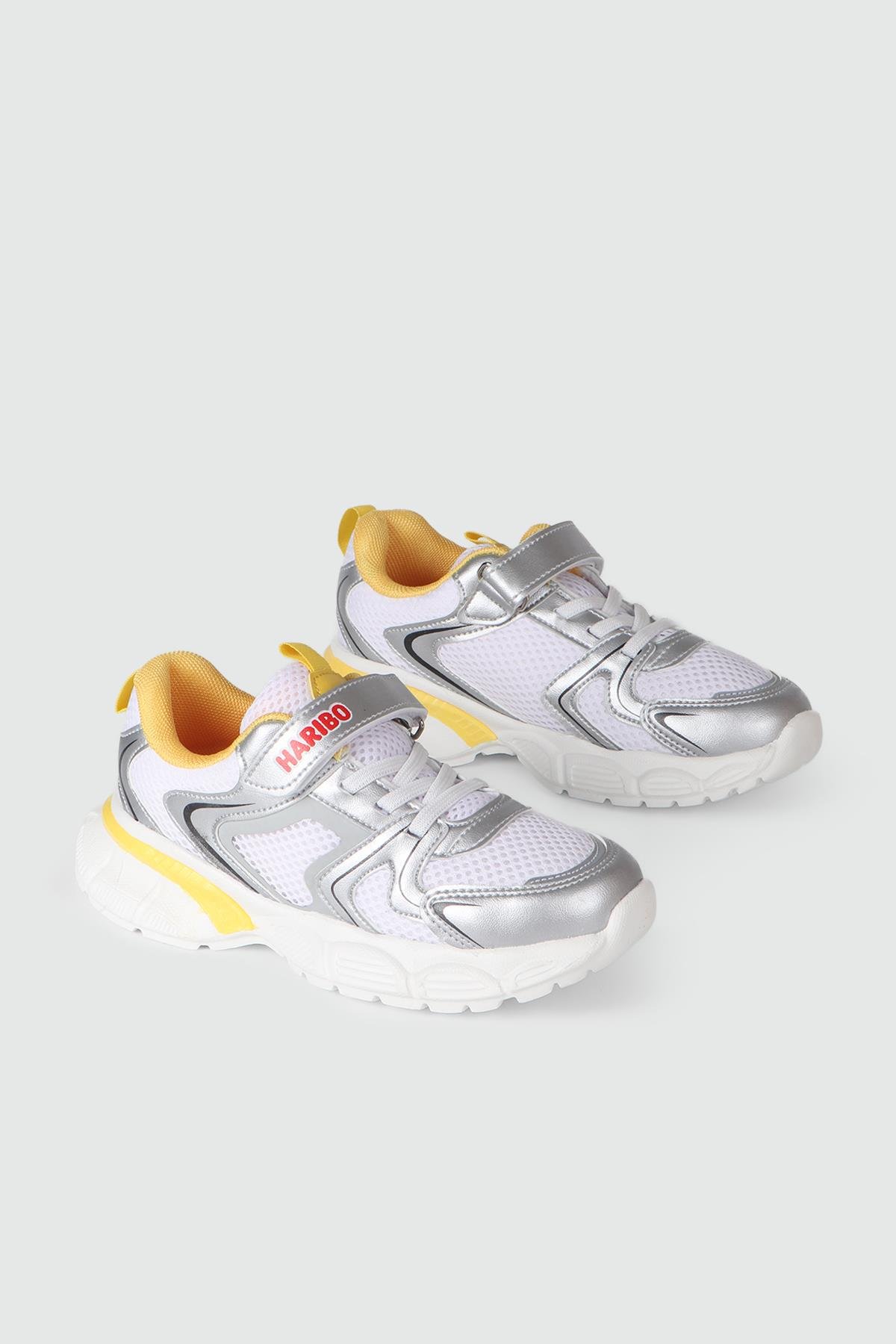Günlük Nefes Alır Cırtlı Bağcıklı Gümüş Çocuk Spor Ayakkabı HARİBO 04 Çocuk Günlük Spor Ayakkabı HARİBO HARİBO 04 FLT 24Y