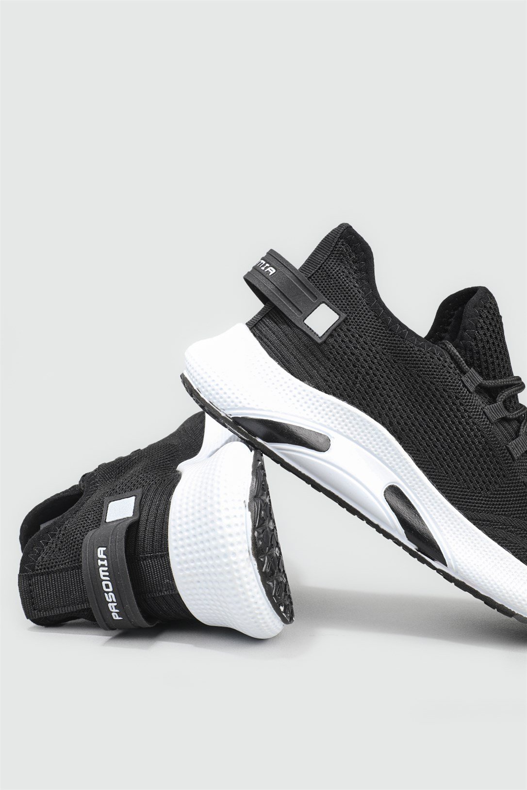 Günlük Nefes Alır Siyah Beyaz Erkek Spor Ayakkabı 062 Erkek Günlük Spor Ayakkabı PASOMIA PASOMİA 062 MER TRİKO SPOR