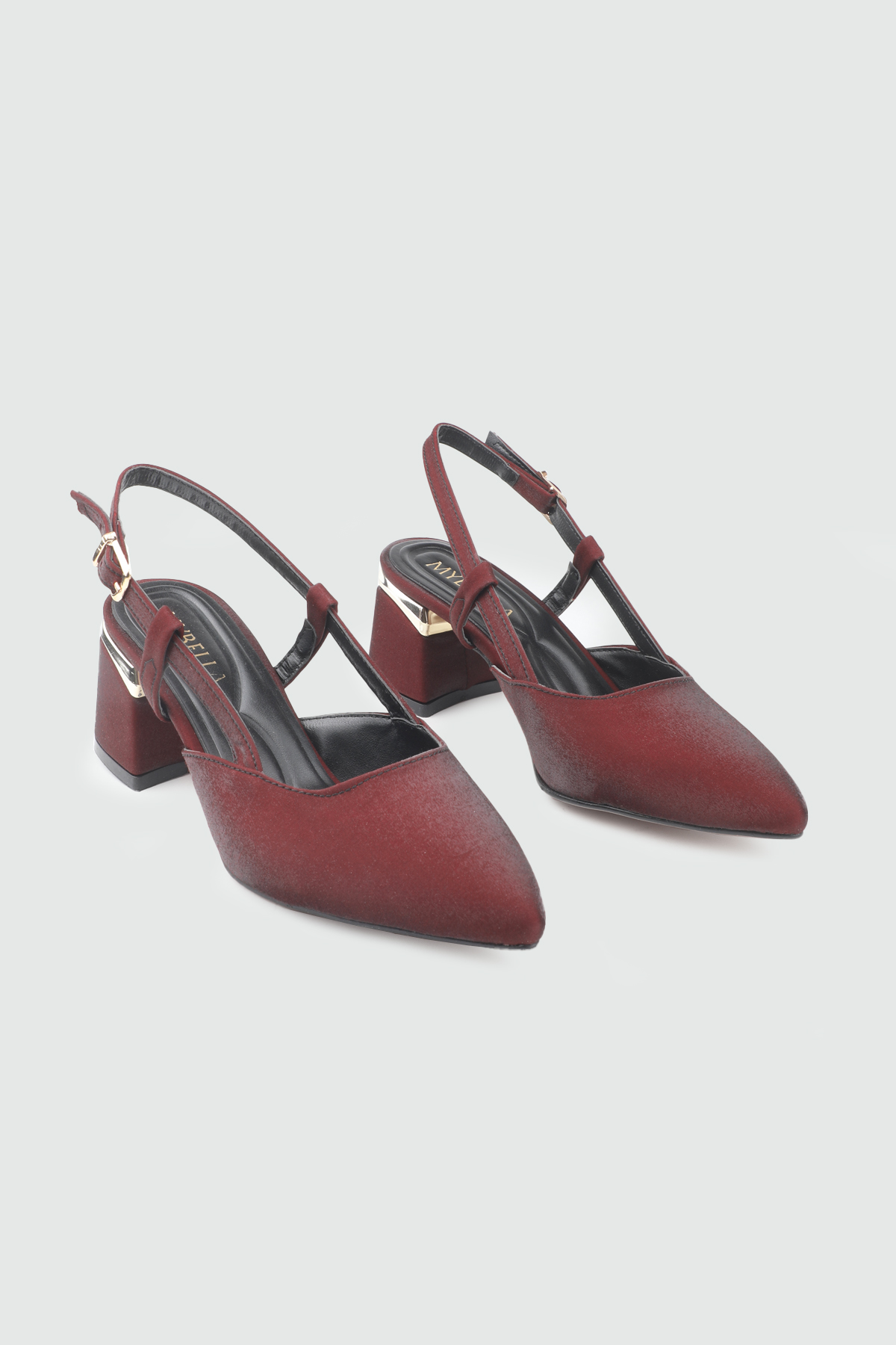 Günlük Rahat 3 cm Topuklu Bordo Saten Kadın Ayakkabı BYZ-101-1 Kadın Alçak Topuklu MyBella MY BELLA BYZ-141/2 Kadın 26Y