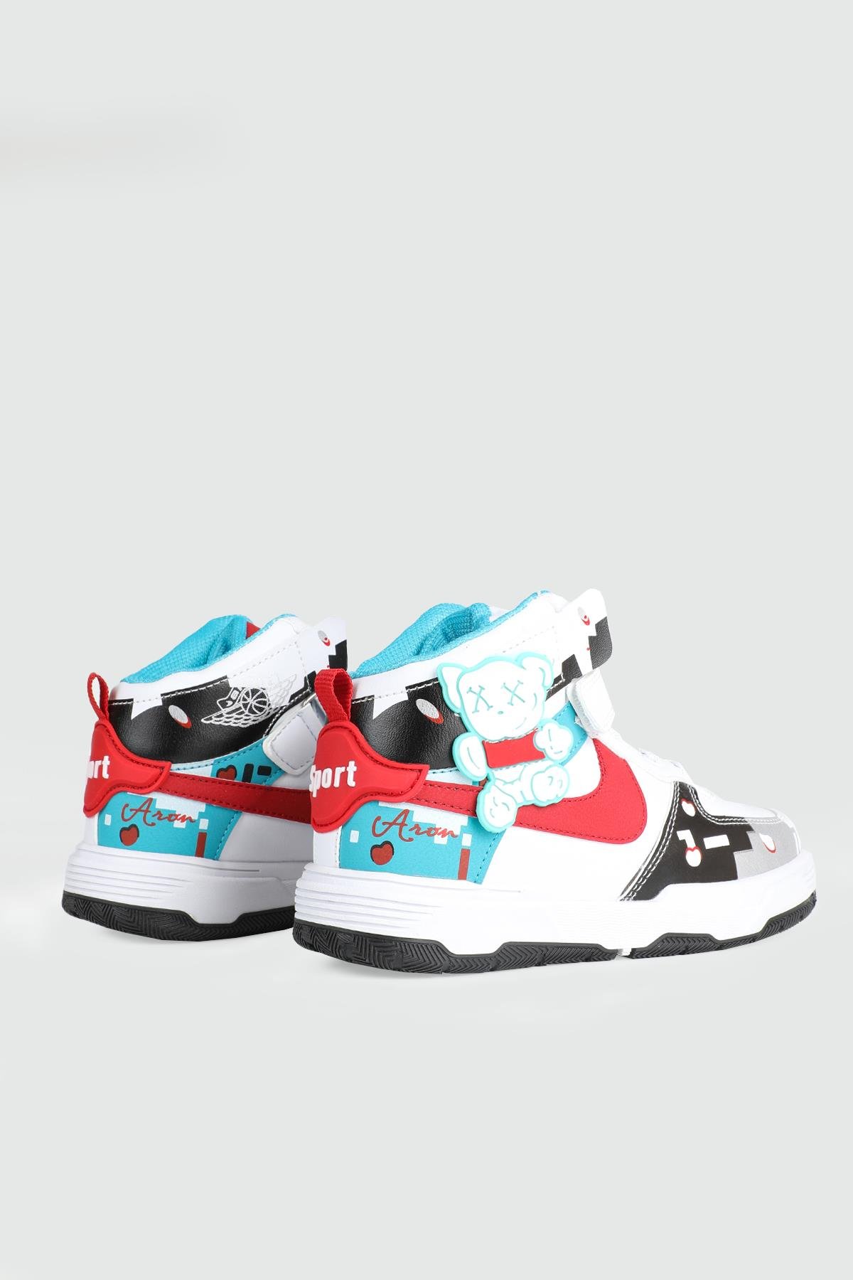 Günlük Rahat Beyaz Kırmızı Çocuk Spor Ayakkabı 236 Çocuk Günlük Spor Ayakkabı Arvenzo ARVENZO 236 FİLET 24K