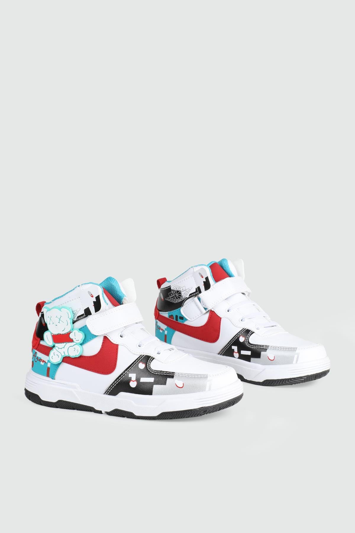 Günlük Rahat Beyaz Kırmızı Çocuk Spor Ayakkabı 236 Çocuk Günlük Spor Ayakkabı Arvenzo ARVENZO 236 FİLET 24K