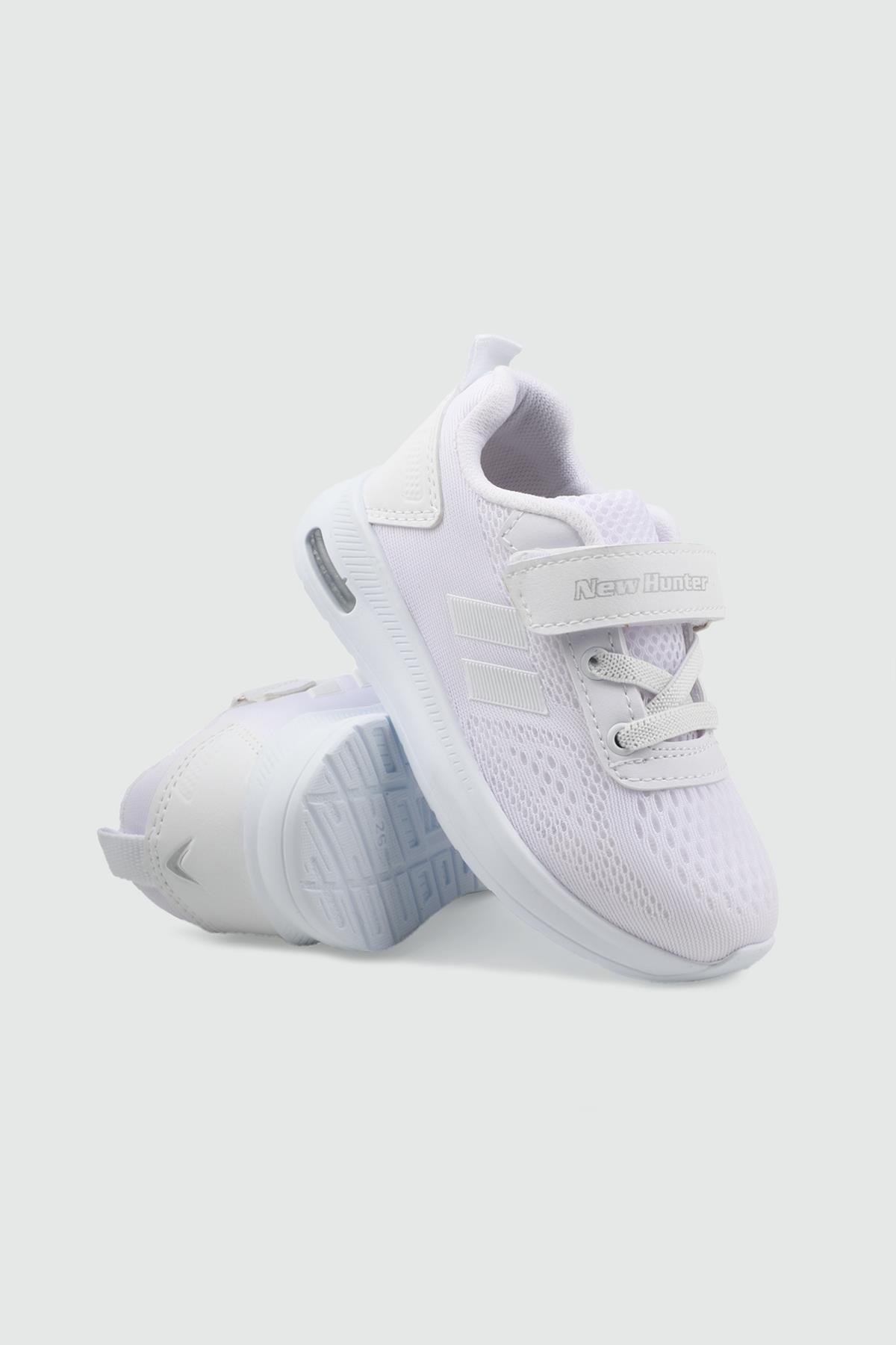 Günlük Rahat Cırtlı Bağcıklı Beyaz Beyaz Çocuk Spor Ayakkabı NEW HUNTER 244 Çocuk Günlük Spor Ayakkabı NEW HUNTER 244 New Hunter 244 FİLET 25Y