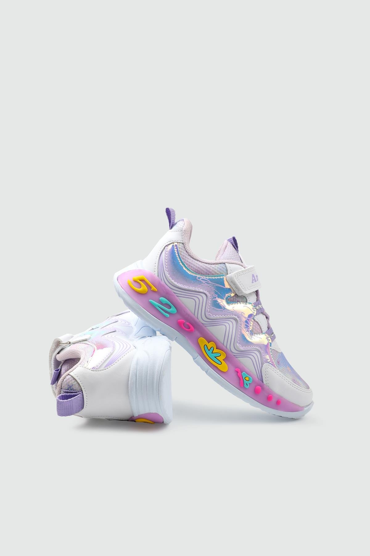 Günlük Rahat Cırtlı Bağcıklı Beyaz Çocuk Spor Ayakkabı ARVENZO-320 Çocuk Günlük Spor Ayakkabı Arvenzo ARVENZO 25Y-320 Filet