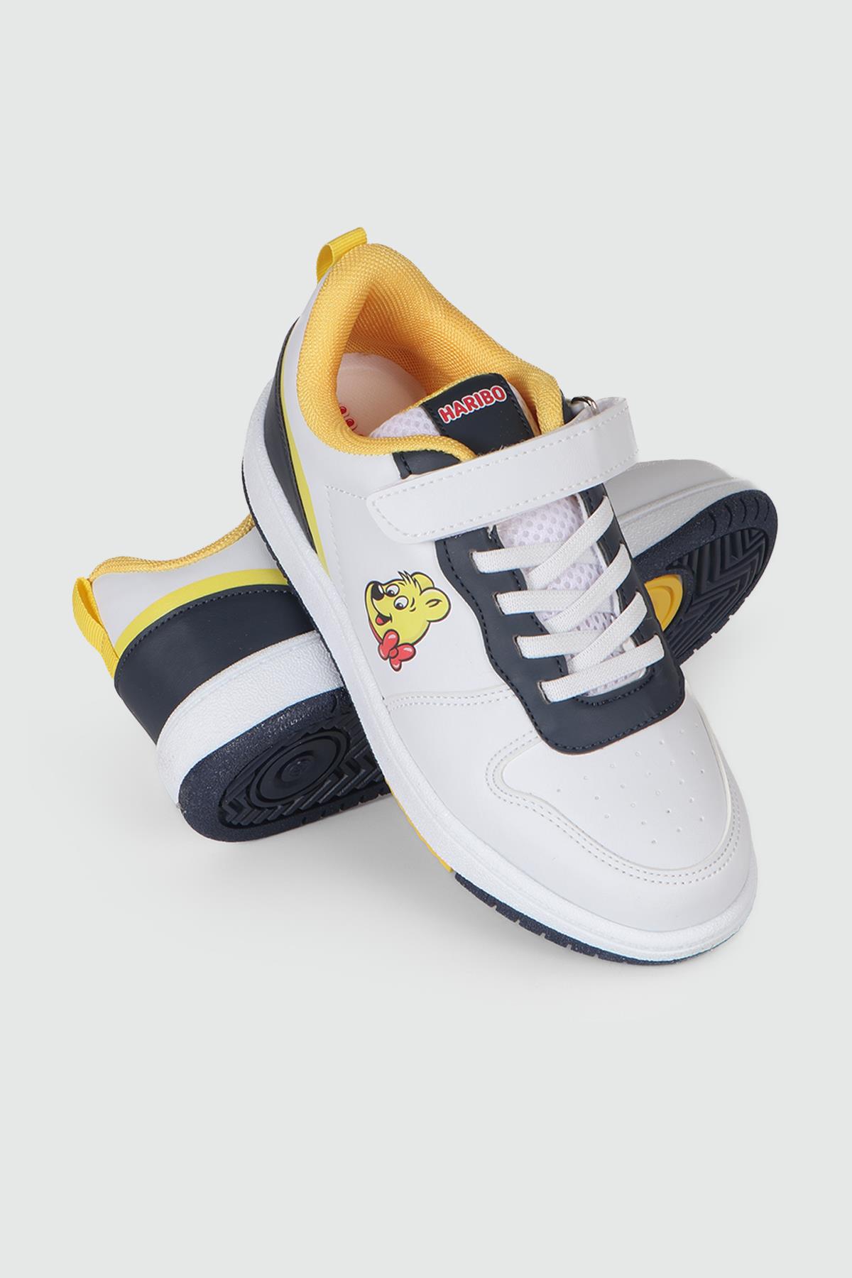 Günlük Rahat Cırtlı Bağcıklı Beyaz FUTBOL HARİBO 02 Çocuk Günlük Spor Ayakkabı Cool HARİBO 02 KISA FLT 24Y