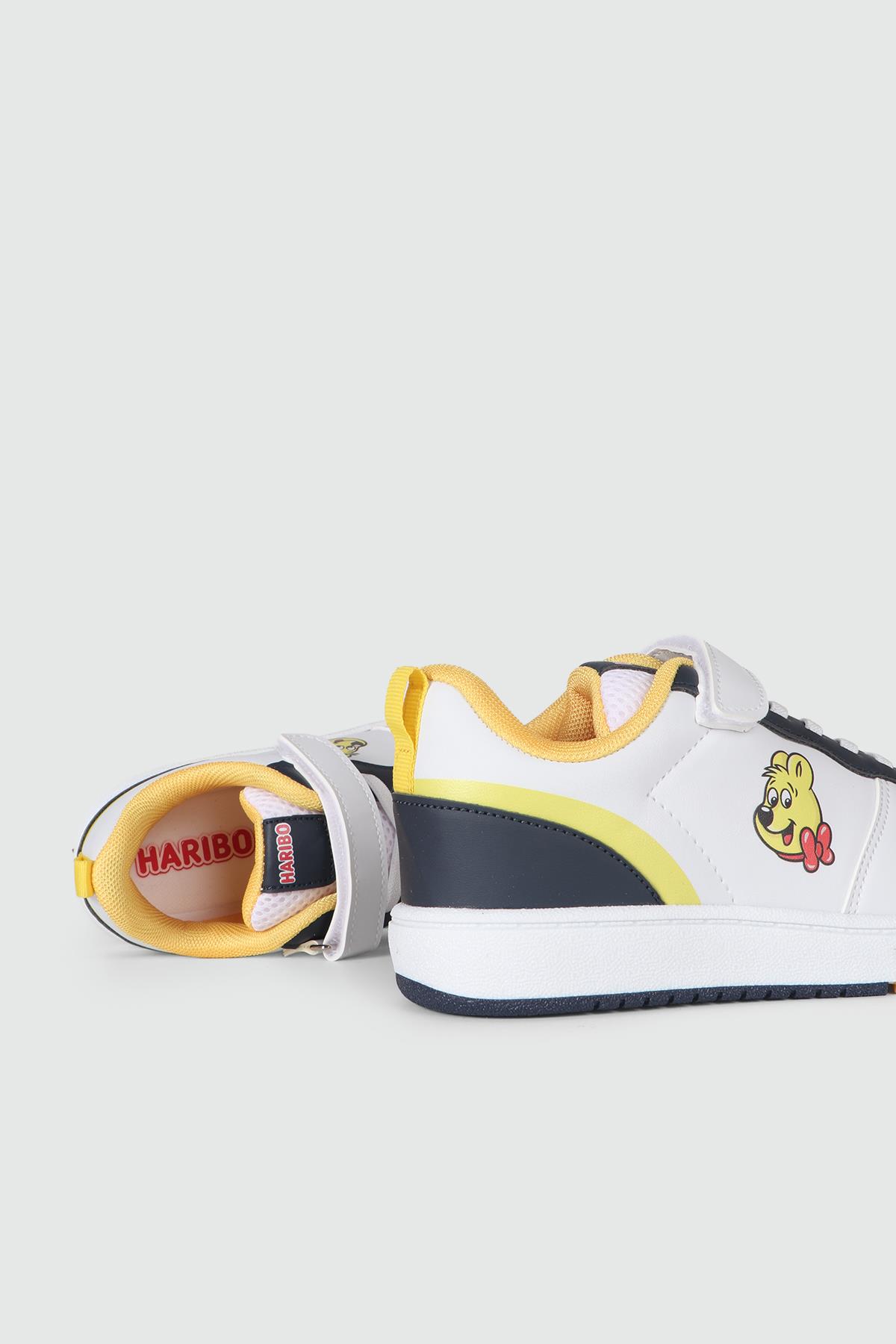 Günlük Rahat Cırtlı Bağcıklı Beyaz FUTBOL HARİBO 02 Çocuk Günlük Spor Ayakkabı Cool HARİBO 02 KISA FLT 24Y