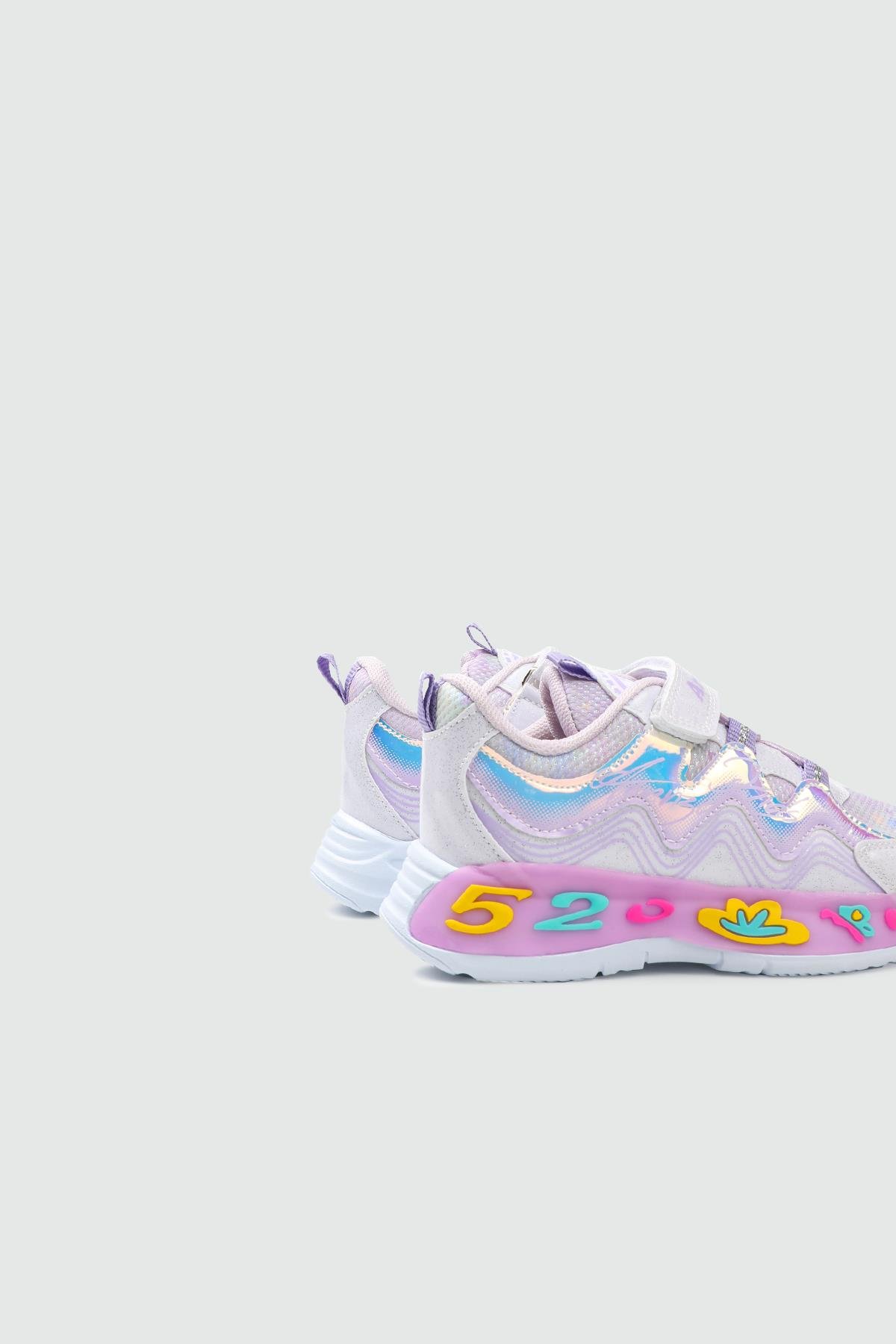 Günlük Rahat Cırtlı Bağcıklı Beyaz Simli Çocuk Spor Ayakkabı ARVENZO-320 Çocuk Günlük Spor Ayakkabı Arvenzo ARVENZO 25Y-320 Filet