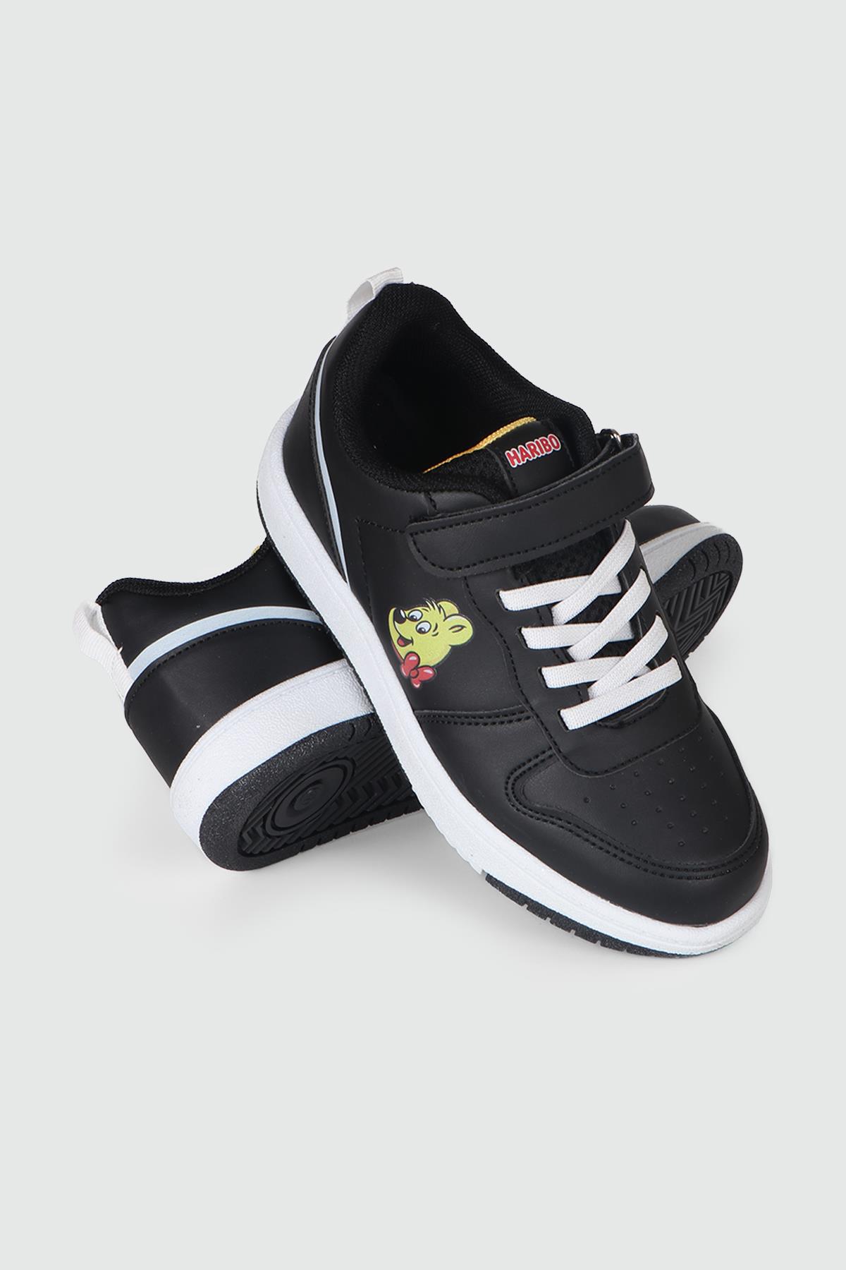 Günlük Rahat Cırtlı Bağcıklı Siyah FUTBOL HARİBO 02 Çocuk Günlük Spor Ayakkabı Cool HARİBO 02 KISA FLT 24Y