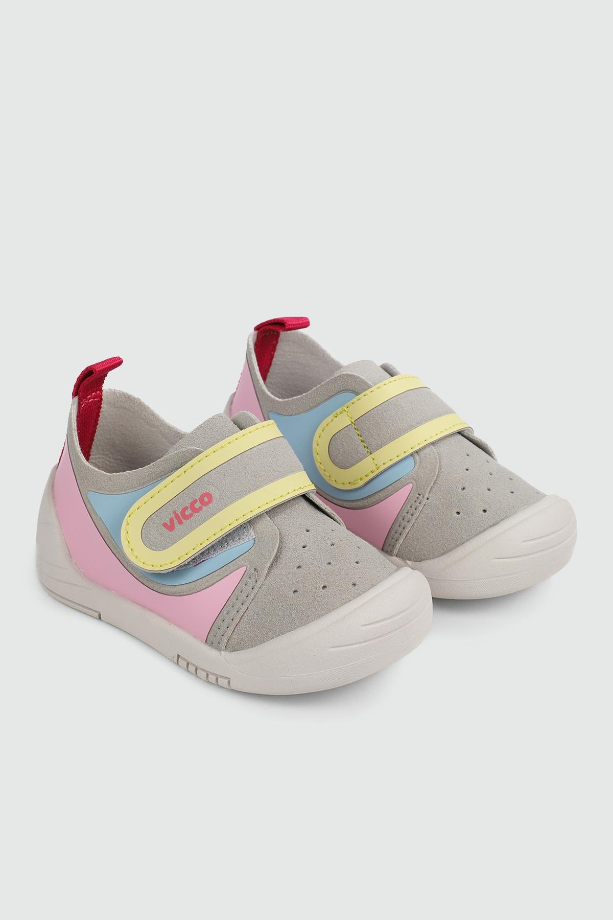 Günlük Rahat Gri Pembe Çocuk Ayakkabı VCC166 Çocuk Günlük Ayakkabı Vicco VİCCO 166 UKİ BEBE 24Y