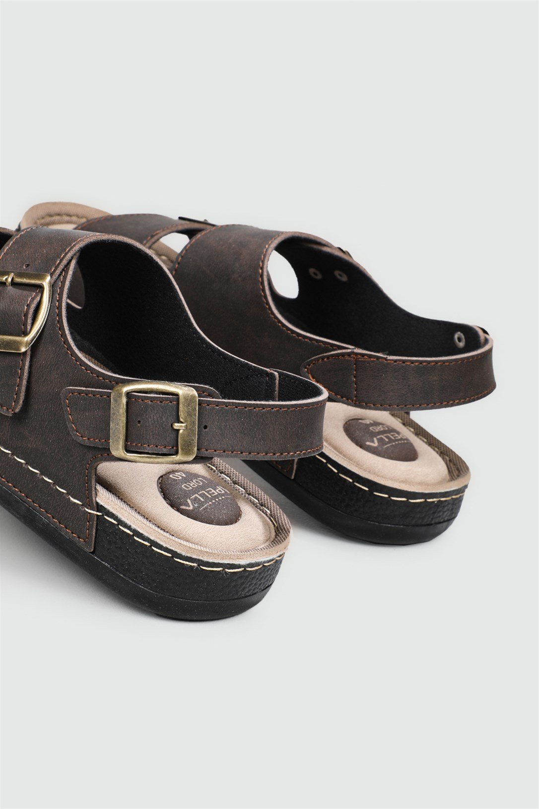 Günlük Rahat Kahverengi Erkek Sandalet 956-11 Erkek Sandalet Apella APELLA 956-11 MER LORD SAND