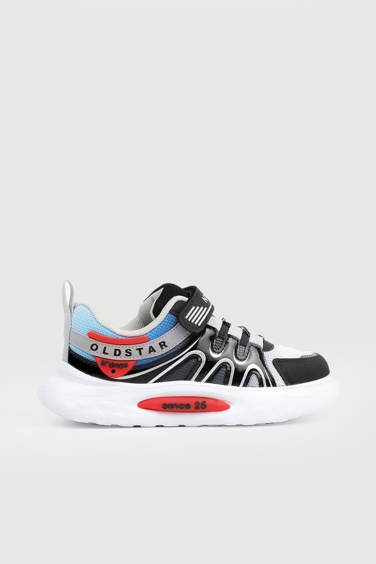 Günlük Rahat Kaymaz Taban Spor Siyah Beyaz Çocuk Spor Ayakkabı NDROPS 020 Çocuk Günlük Spor Ayakkabı NDROPS NDROPS 020 Anoraklı Filet 25Y
