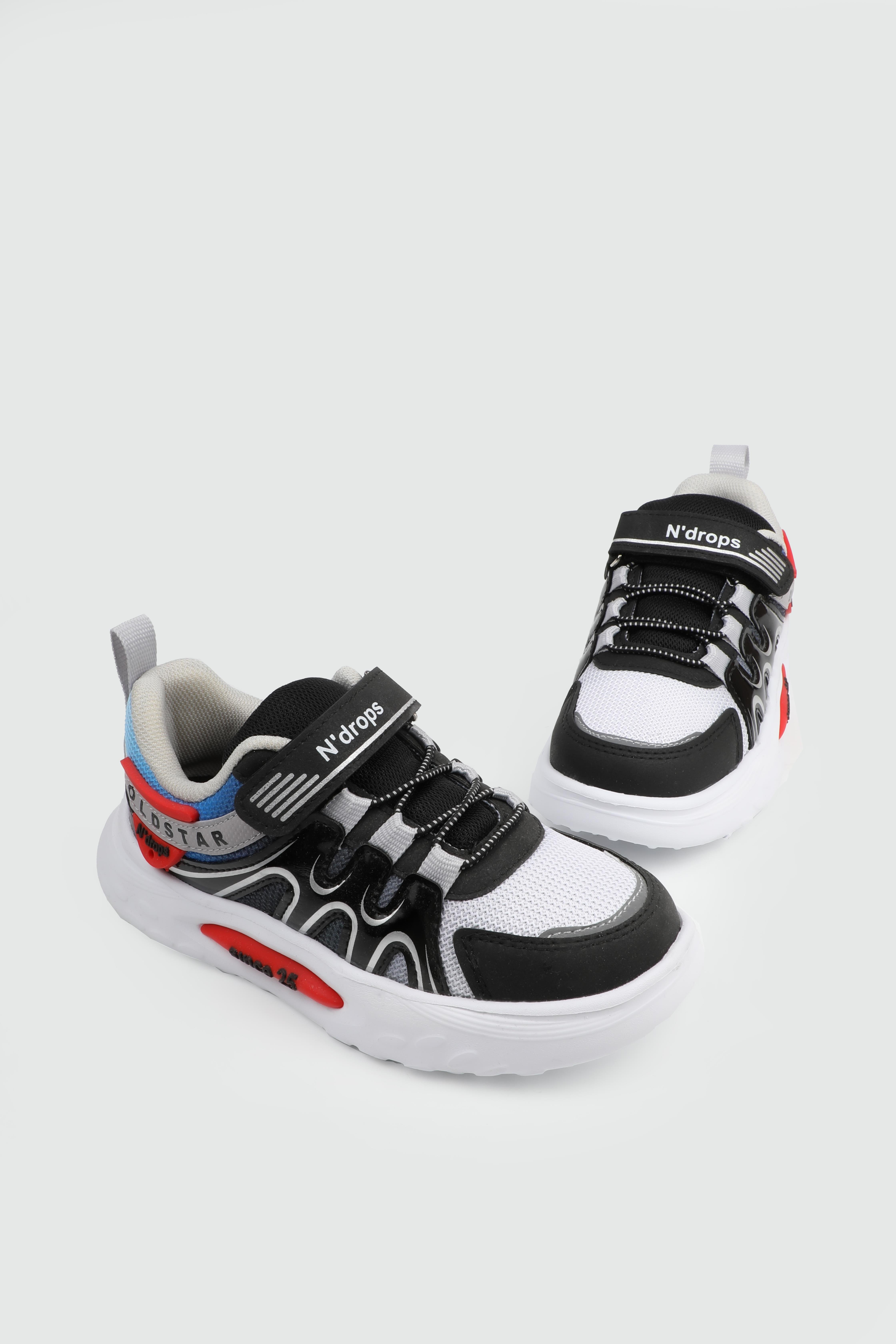 Günlük Rahat Kaymaz Taban Spor Siyah Beyaz Çocuk Spor Ayakkabı NDROPS 020 Çocuk Günlük Spor Ayakkabı NDROPS NDROPS 020 Anoraklı Filet 25Y
