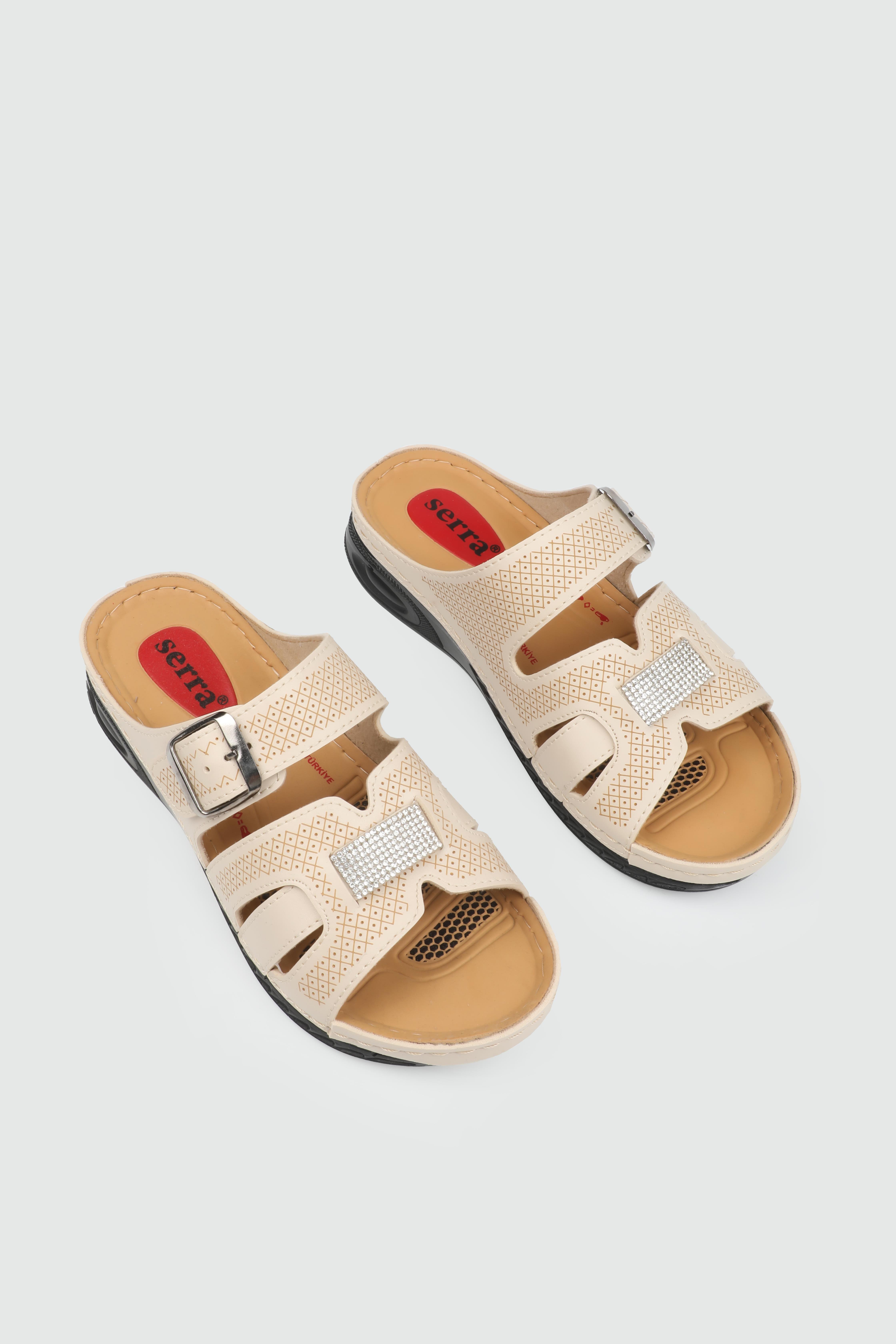 Günlük Rahat Krem Kadın Terlik SERRA 1402 Kadın Günlük Terlik Serra SERRA 25Y-1402 ZEN TERLİK