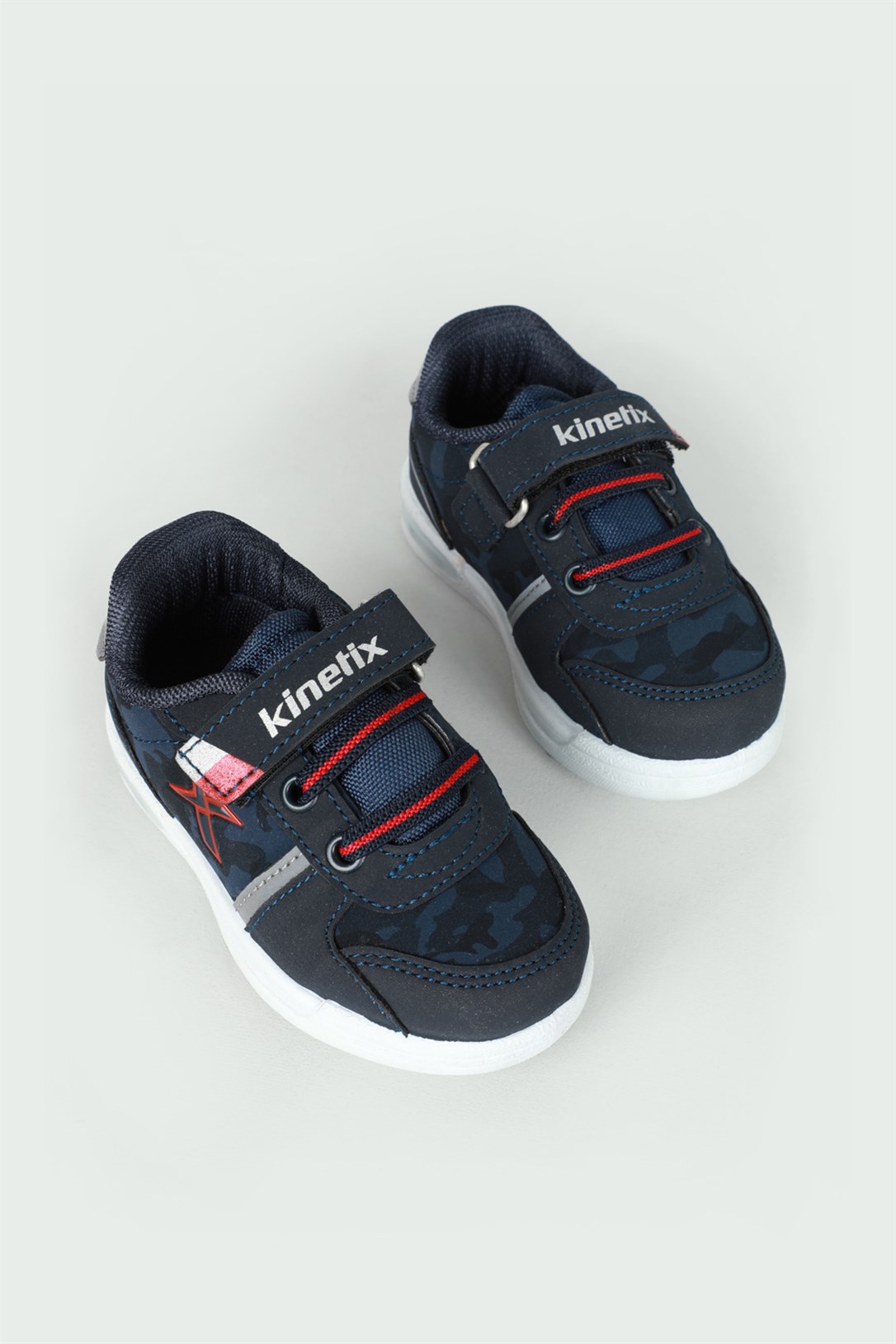 Günlük Rahat Laci Kırmızı Çocuk Spor Ayakkabı KREJA CAMO PU Çocuk Günlük Spor Ayakkabı Kinetix KİNETİX KREJA CAMO PU BEBE