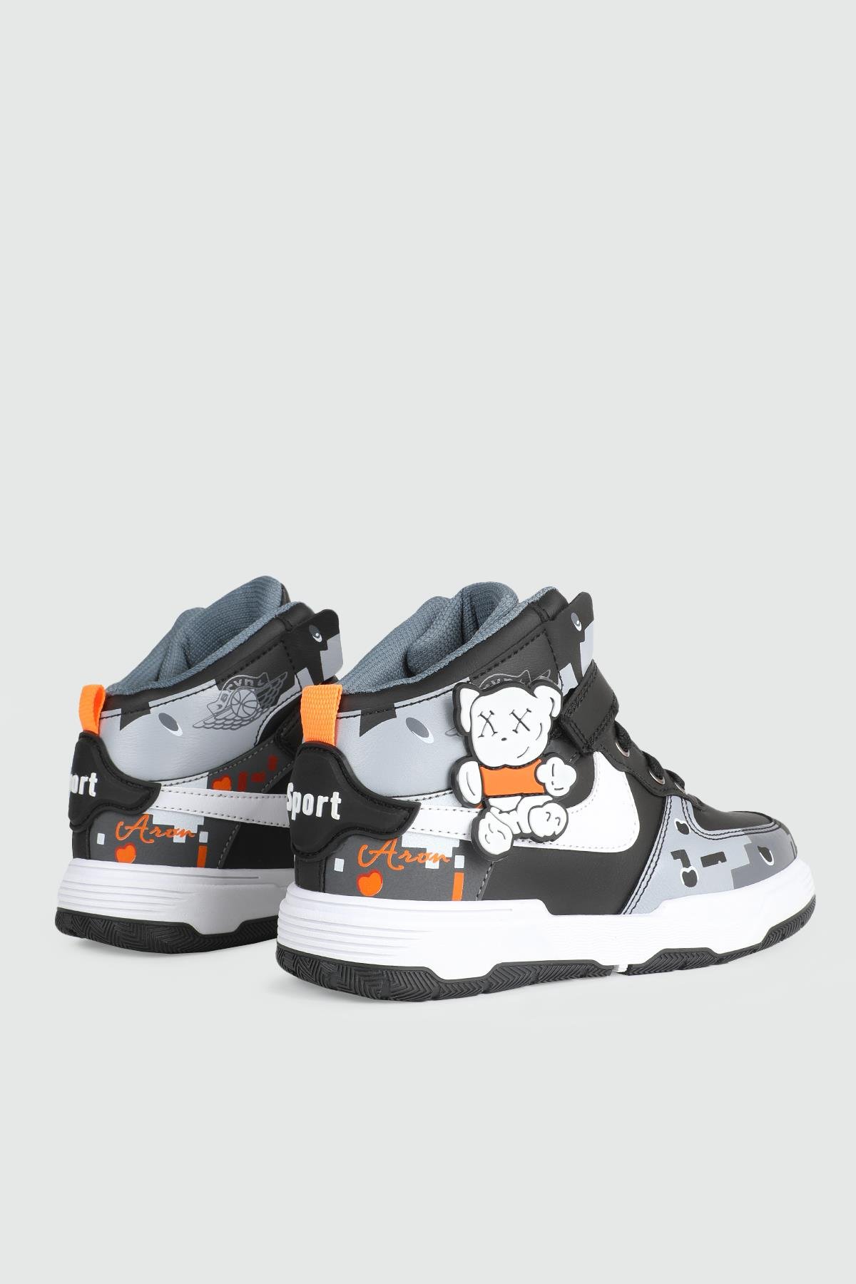 Günlük Rahat Siyah Füme Çocuk Spor Ayakkabı 236 Çocuk Günlük Spor Ayakkabı Arvenzo ARVENZO 236 FİLET 24K