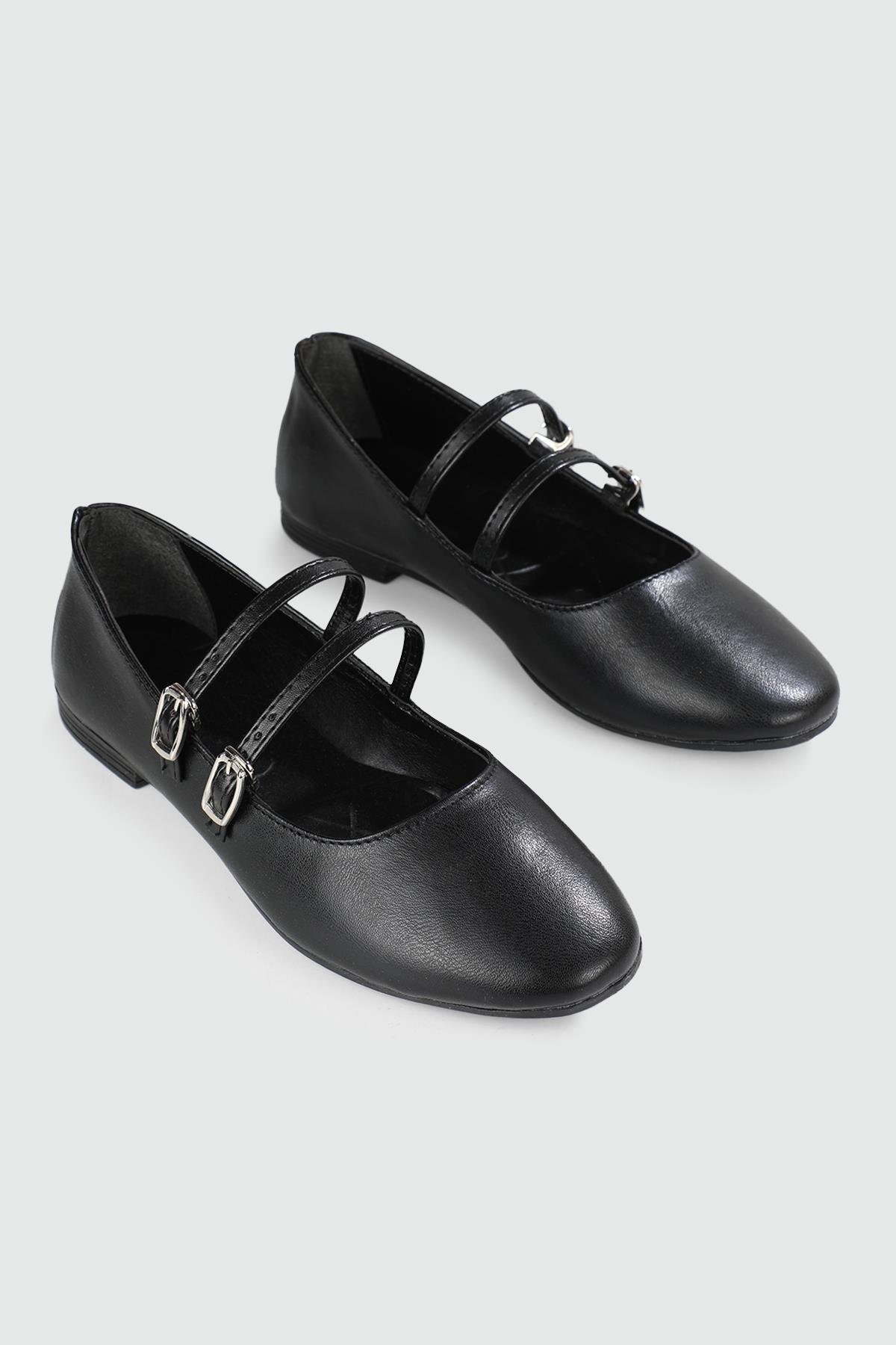 Günlük Rahat Siyah Kadın Ayakkabı M504 Kadın Babet Carla Bella My Bella SDY- M504 Kadın 24Y