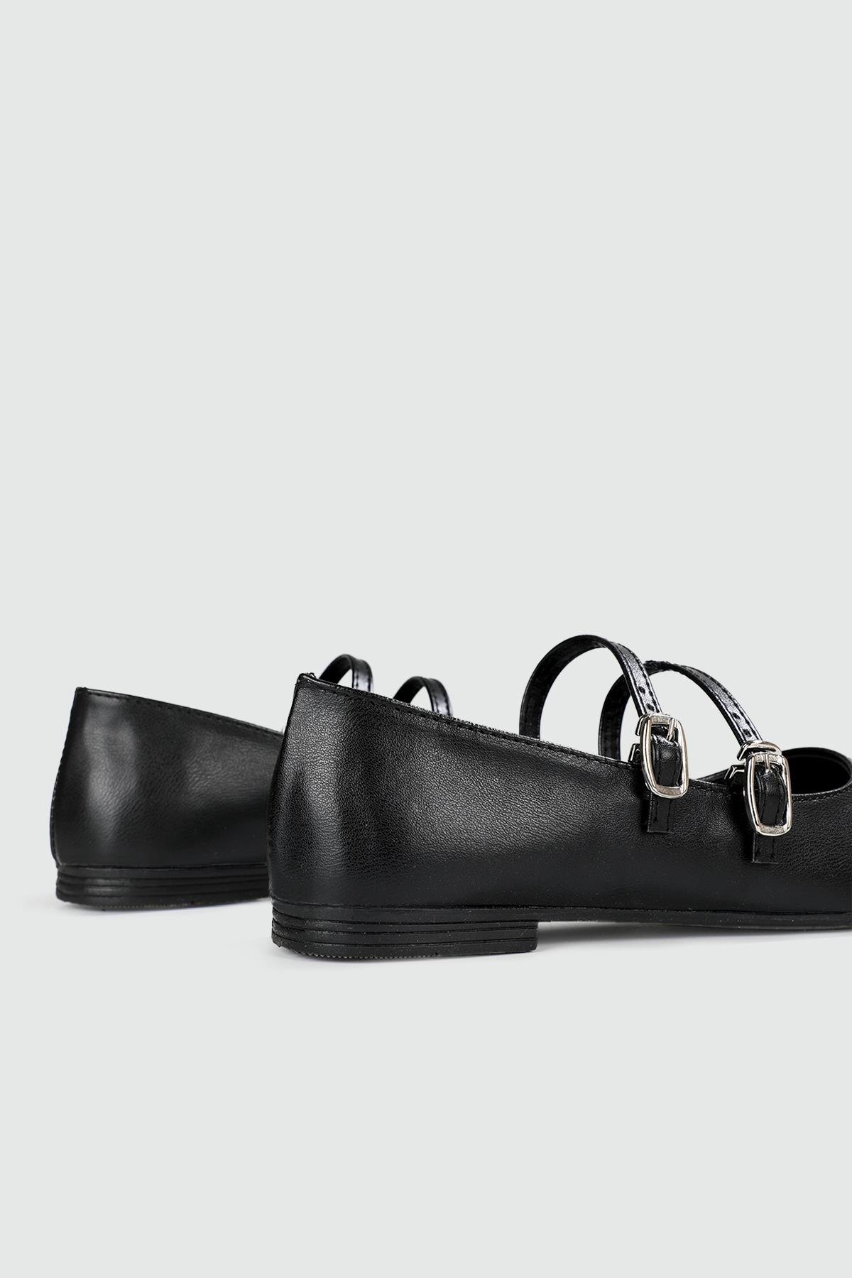 Günlük Rahat Siyah Kadın Ayakkabı M504 Kadın Babet Carla Bella My Bella SDY- M504 Kadın 24Y