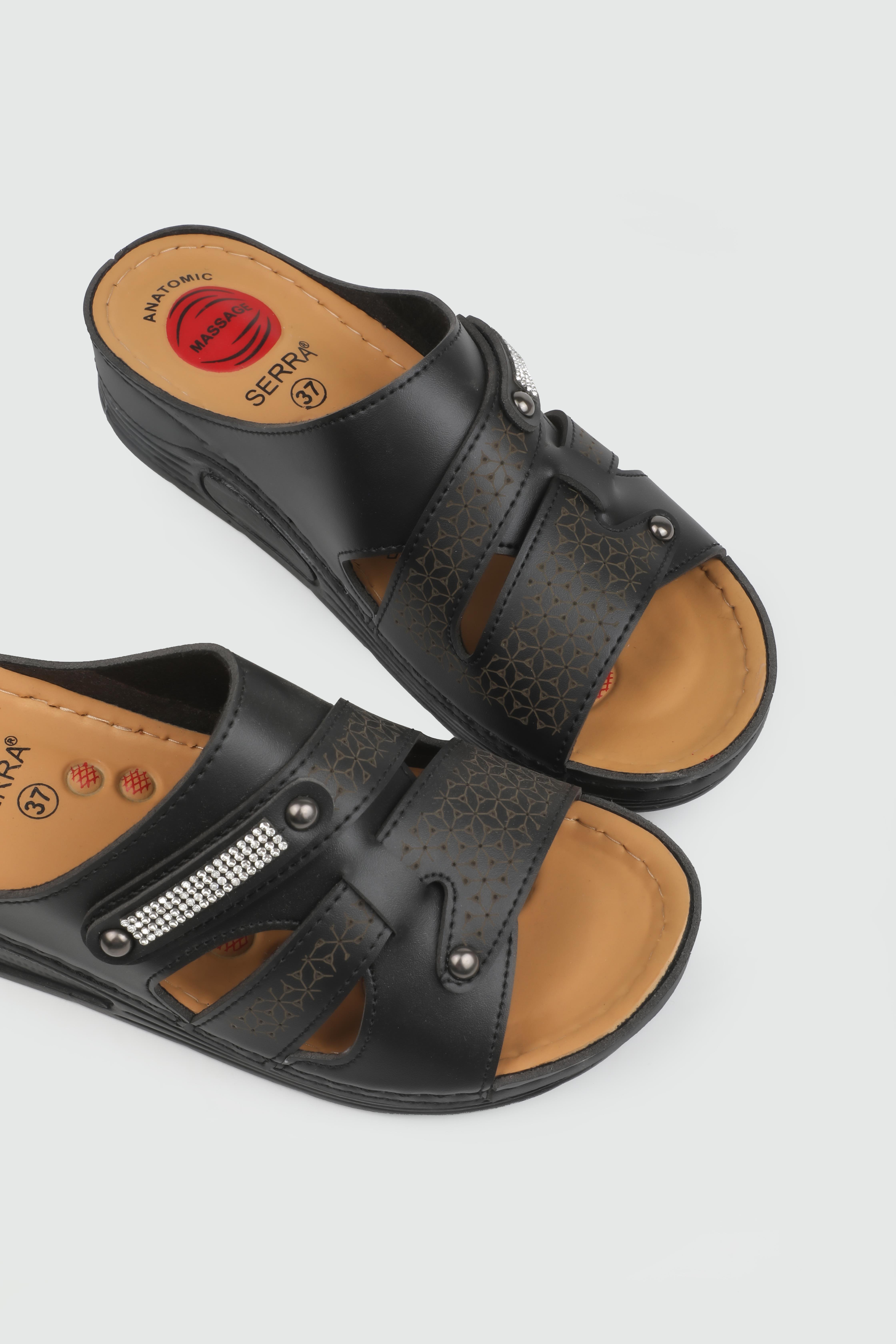 Günlük Rahat Siyah Kadın Terlik SERRA 1135 Kadın Günlük Terlik Serra SERRA 25Y 1135 ZEN TERLİK