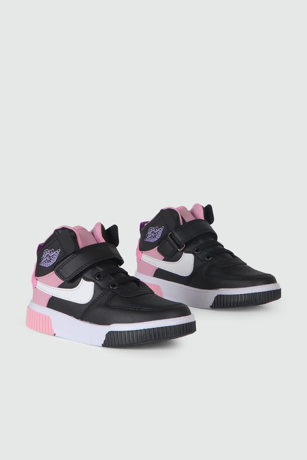 Günlük Rahat Siyah Pembe Çocuk Spor Ayakkabı 251 Çocuk Günlük Spor Ayakkabı Arvenzo ARVENZO 251 PATİK 24K