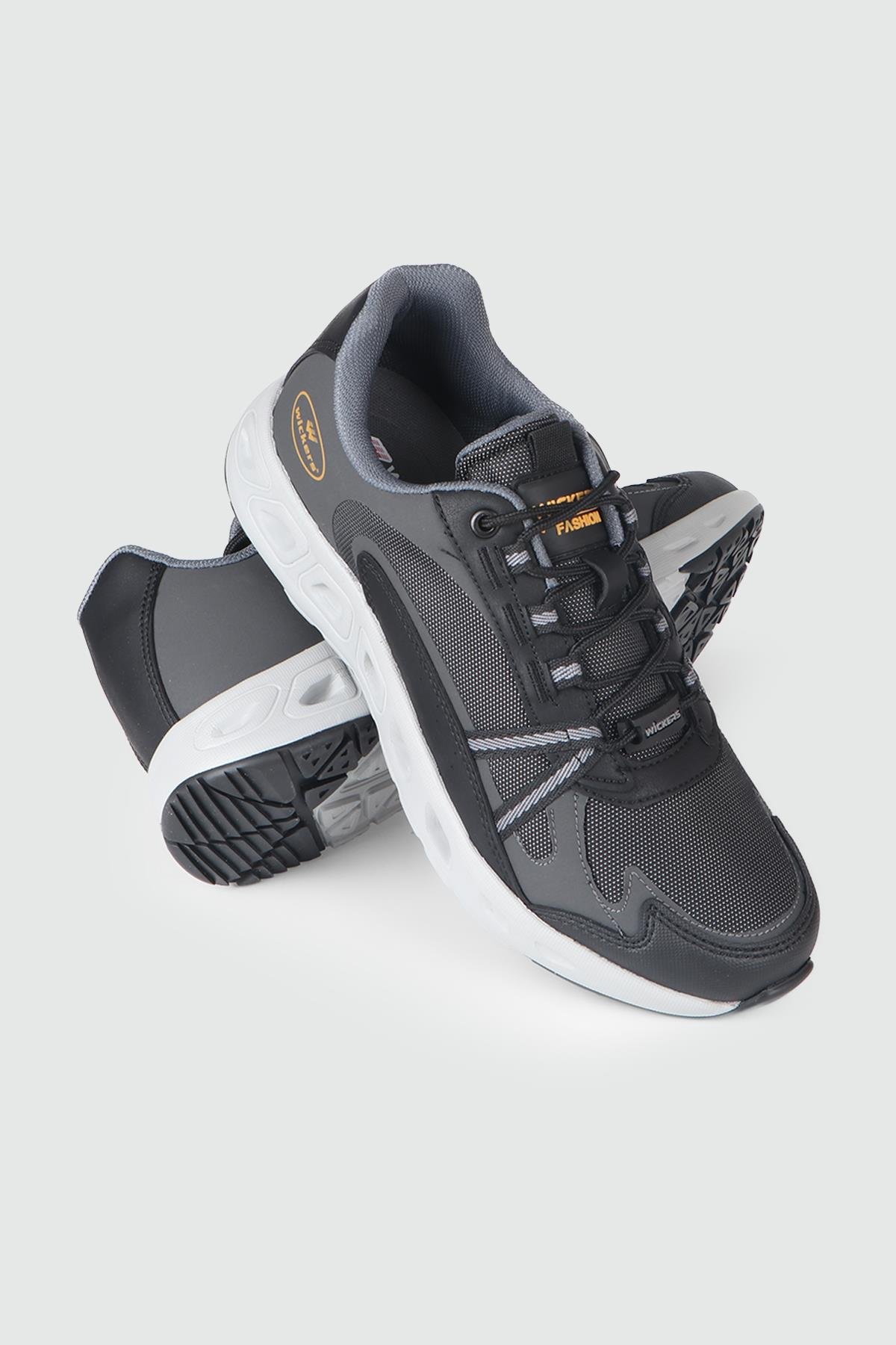 Günlük Rahat Sneaker Siyah Füme Erkek Spor Ayakkabı 2711 Erkek Günlük Spor Ayakkabı Wickers WİCKERS 2711 MER SPOR 24K