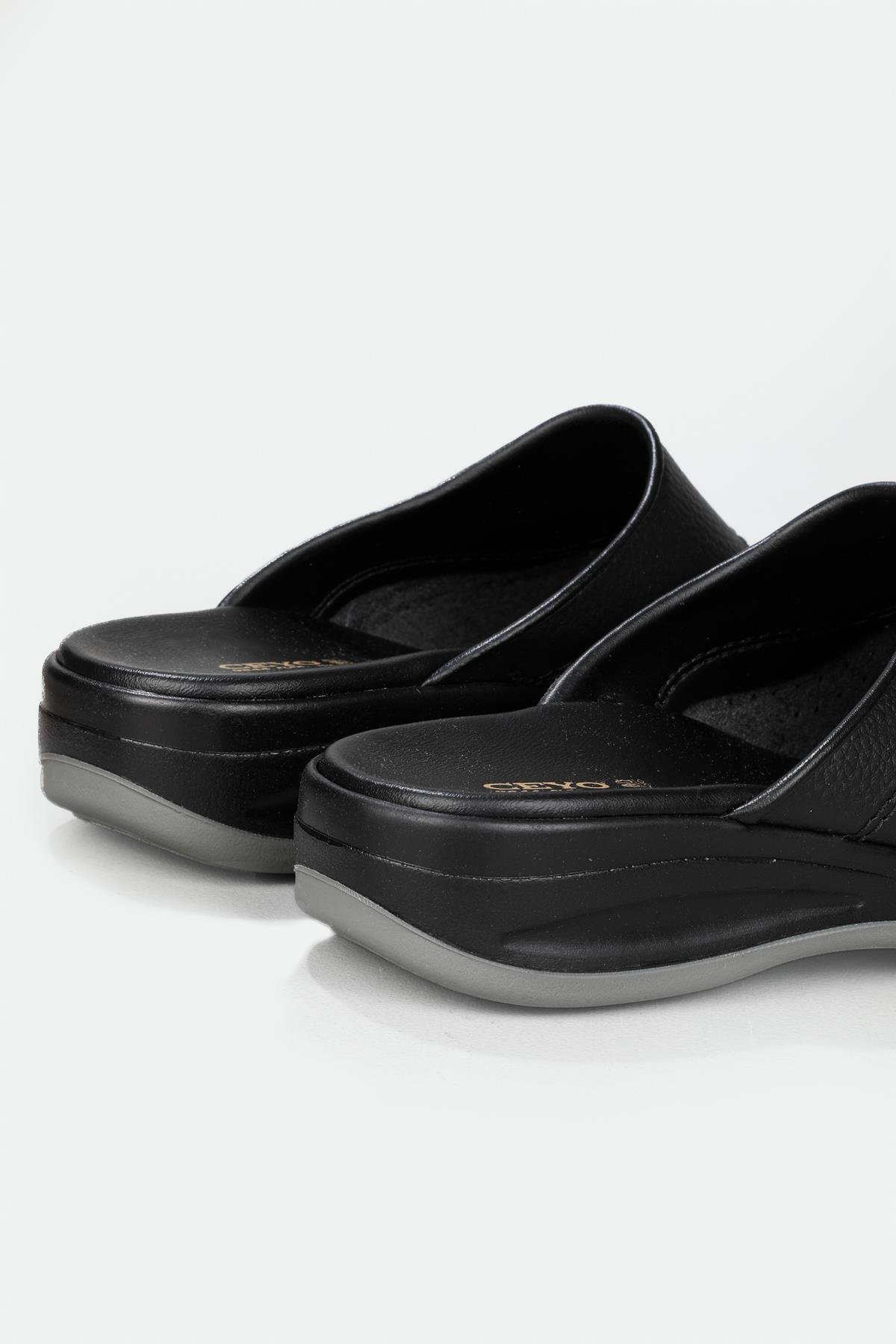 Günlük Sabo Ortopedik Sıyah Kadın Terlik 9844-FLEX Kadın Ortopedik Terlik Ceyo 176884582