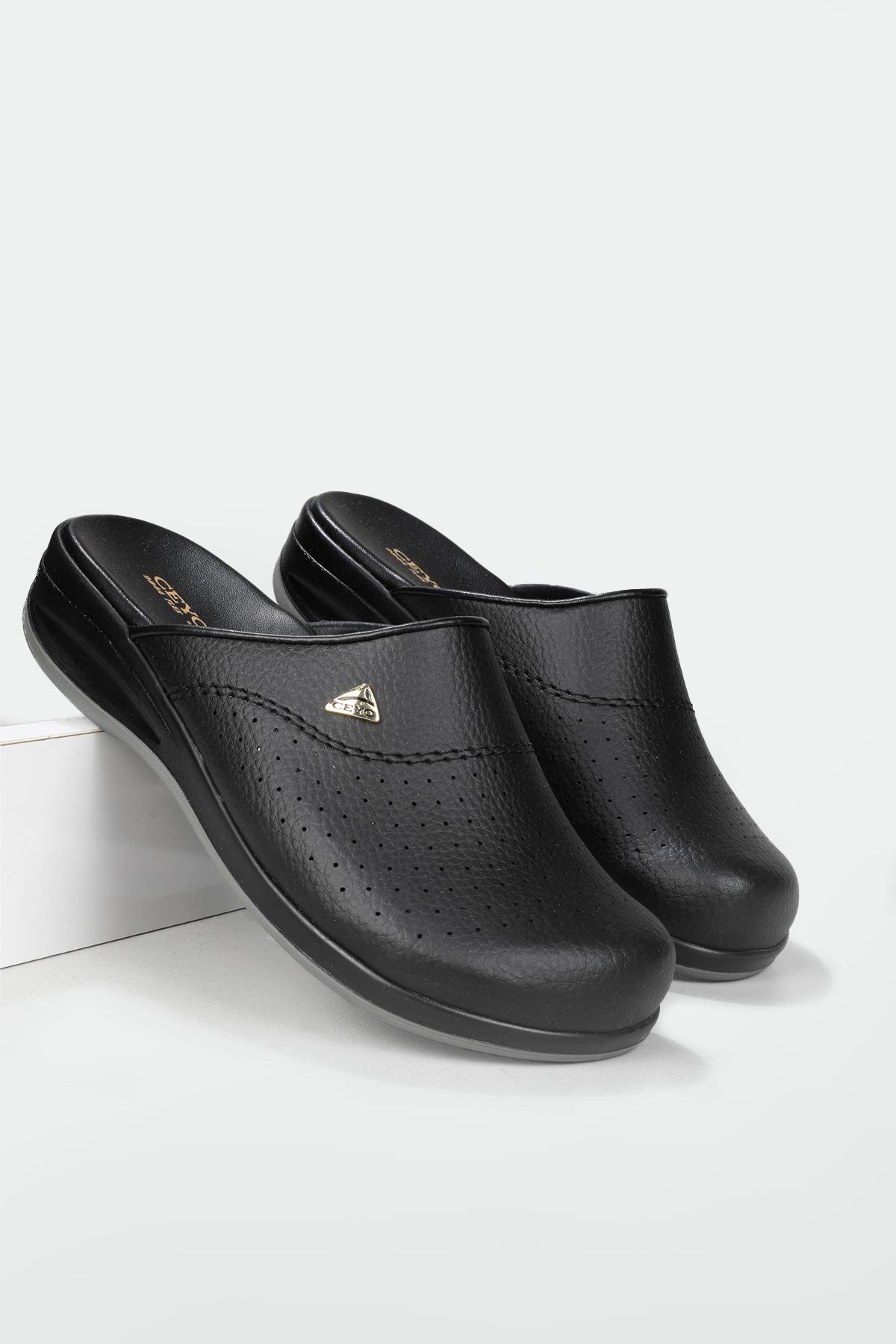 Günlük Sabo Ortopedik Sıyah Kadın Terlik 9844-FLEX Kadın Ortopedik Terlik Ceyo 176884582