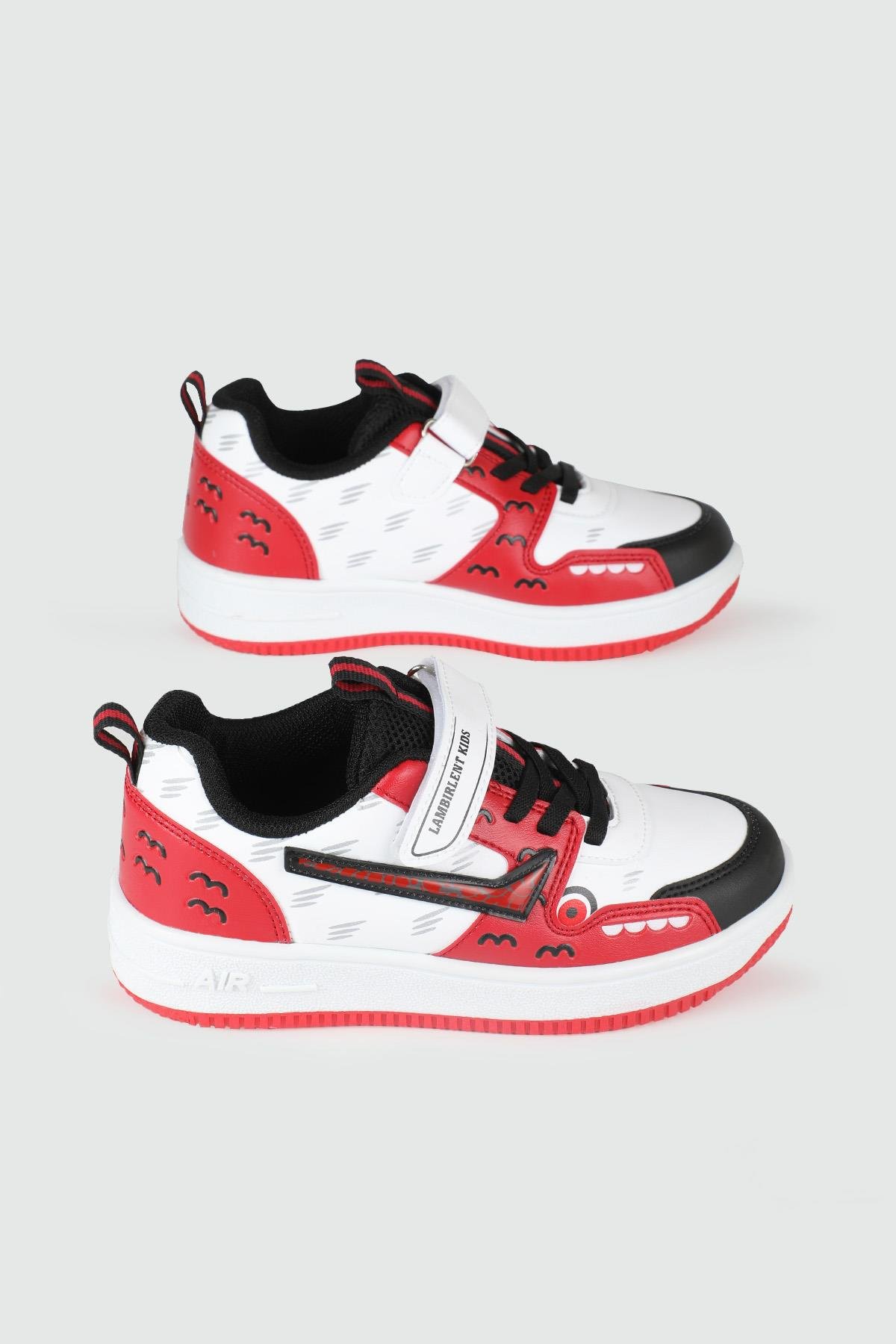 Günlük Siyah Beyaz Kırmızı Çocuk Spor Ayakkabı 033 Çocuk basketbol Lambırlent LAMBIRLENT 033 FİLET 24K