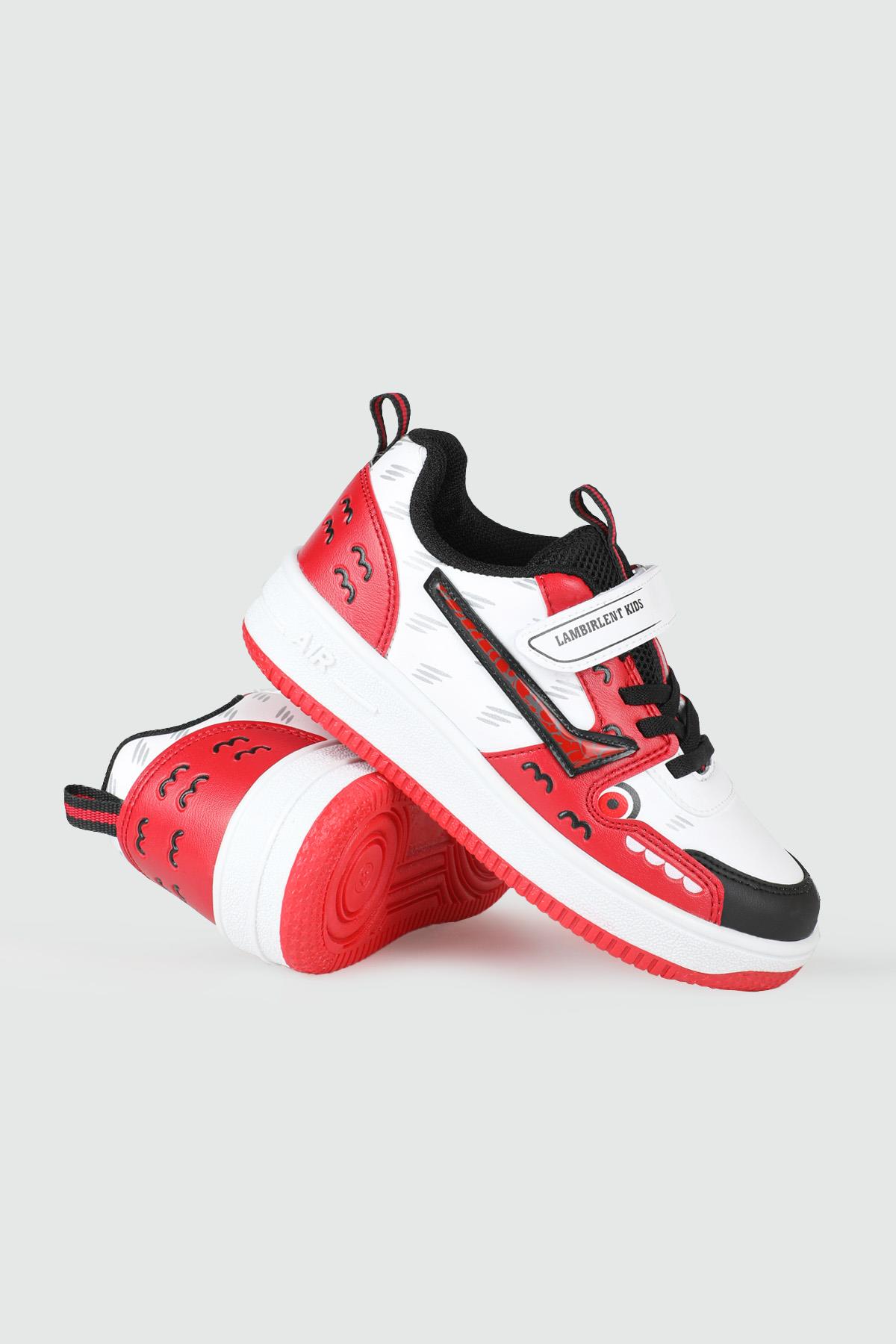 Günlük Siyah Beyaz Kırmızı Çocuk Spor Ayakkabı 033 Çocuk basketbol Lambırlent LAMBIRLENT 033 FİLET 24K
