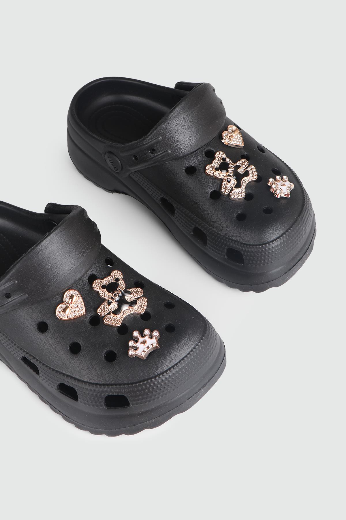 Günlük Siyah Çocuk Terlik TWNG205 Çocuk Terlik Twingo TWİNGO 205 FLT 24Y