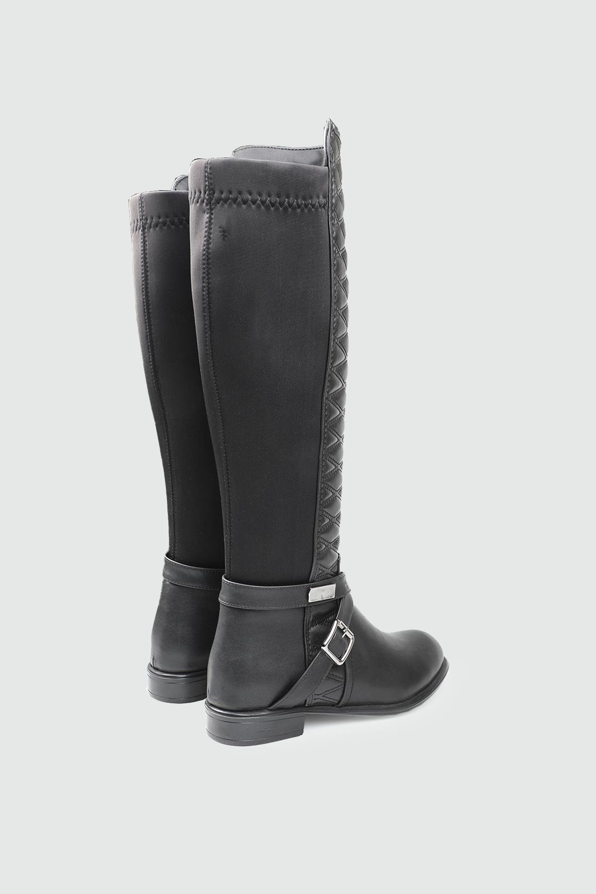 Günlük Streç Lastikli Rahat Çizme Siyah Kadın Bot GK-501 Kadın Çizme MY BELLA My Bella GK-515 Kadın 25K