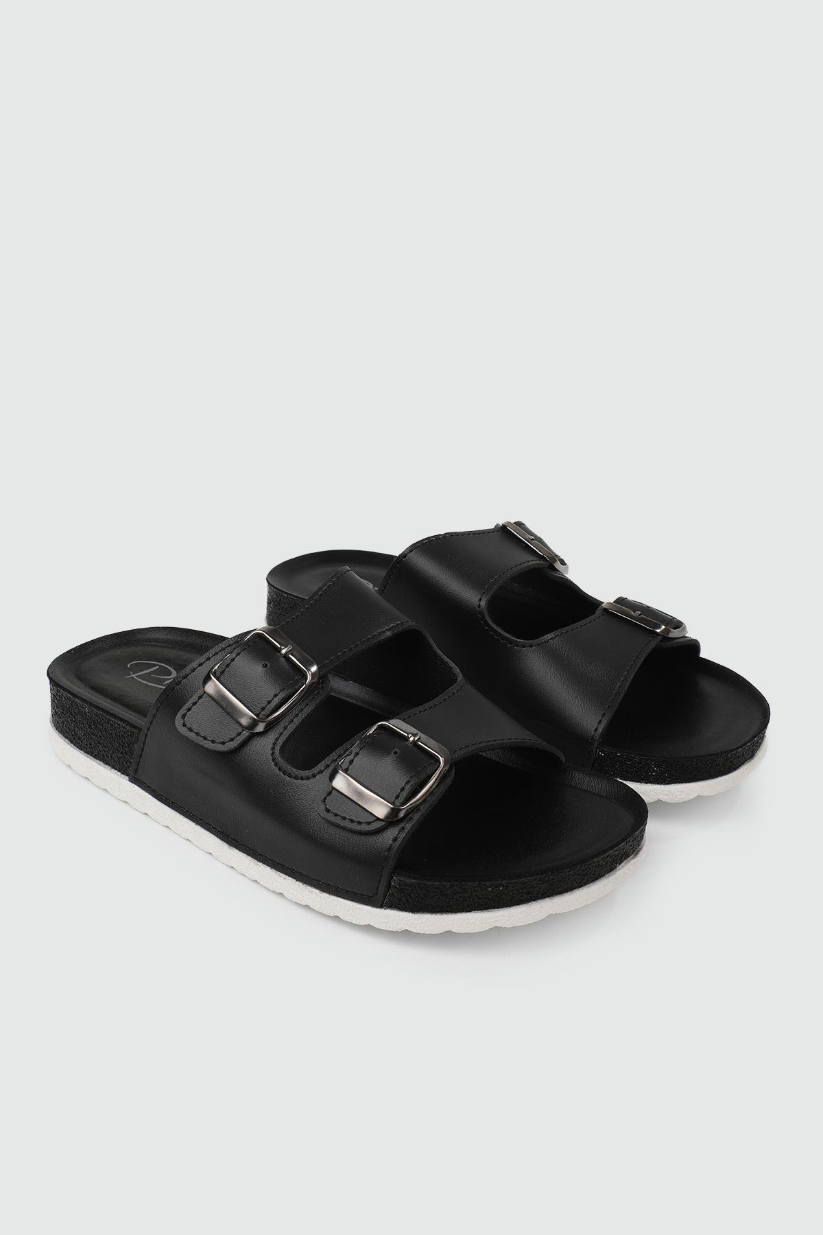 Günlük Tokalı Siyah Kadın Terlik 20044-1 Kadın Günlük Terlik Pienn PİENN 20044-2 ZEN TERLİK