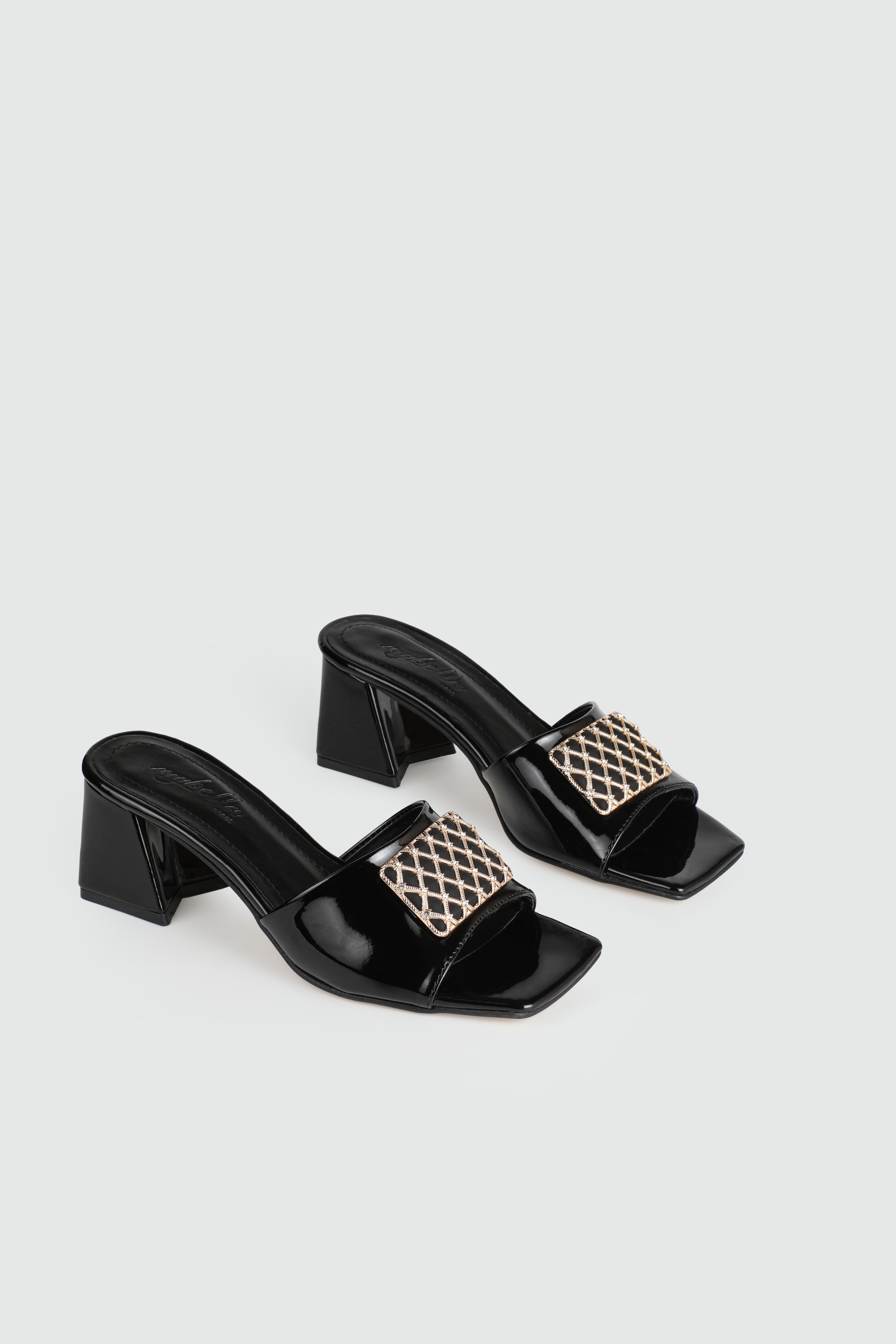 Günlük Topuklu Siyah Rugan Kadın Terlik STY-04 Kadın Günlük Terlik STEYMİ My Bella STY-633 Kadın 25Y