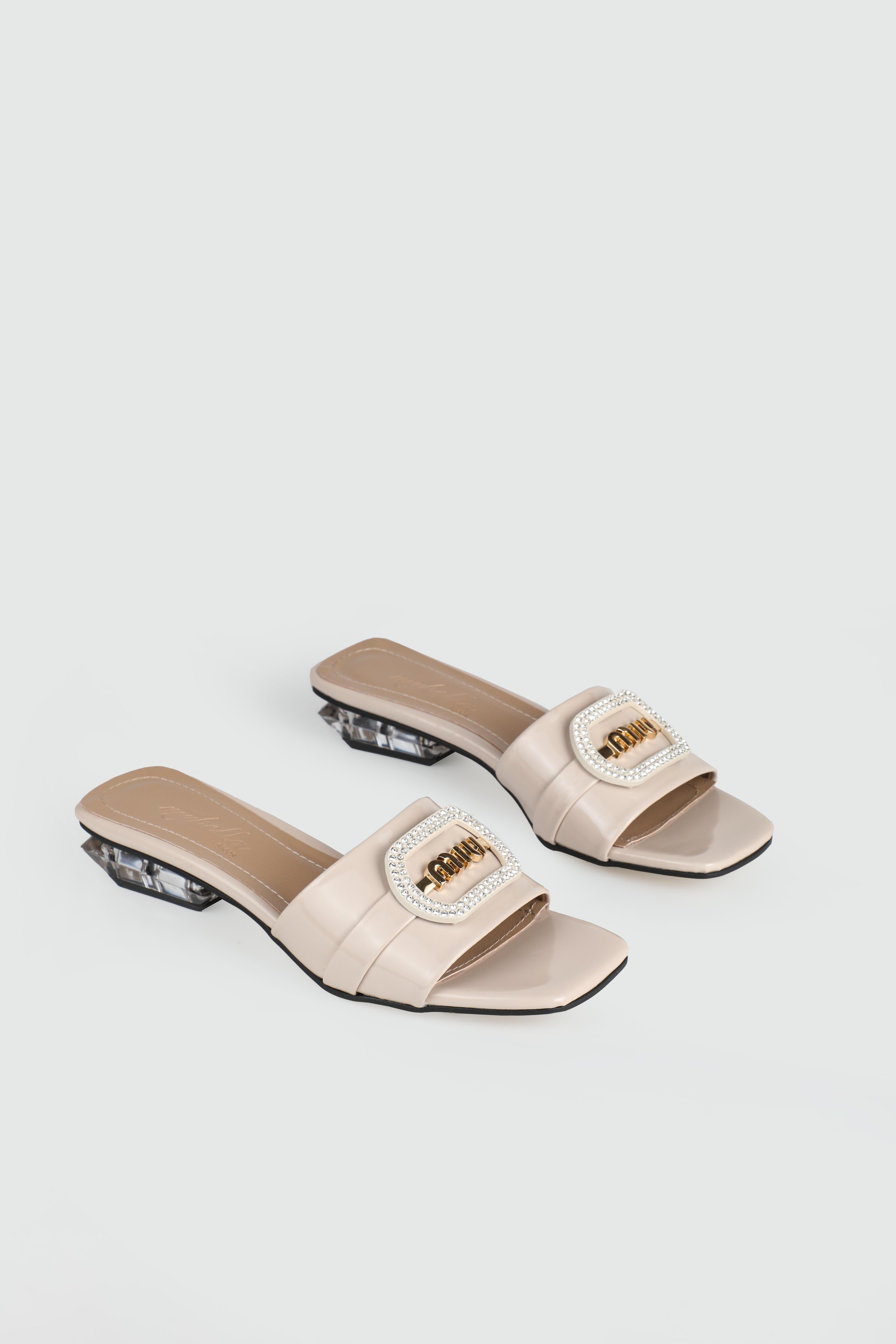 Günlük Topuklu Ten Rugan Kadın Terlik STY-411 Kadın Günlük Terlik STEYMİ My Bella STY-411 Kadın 25Y