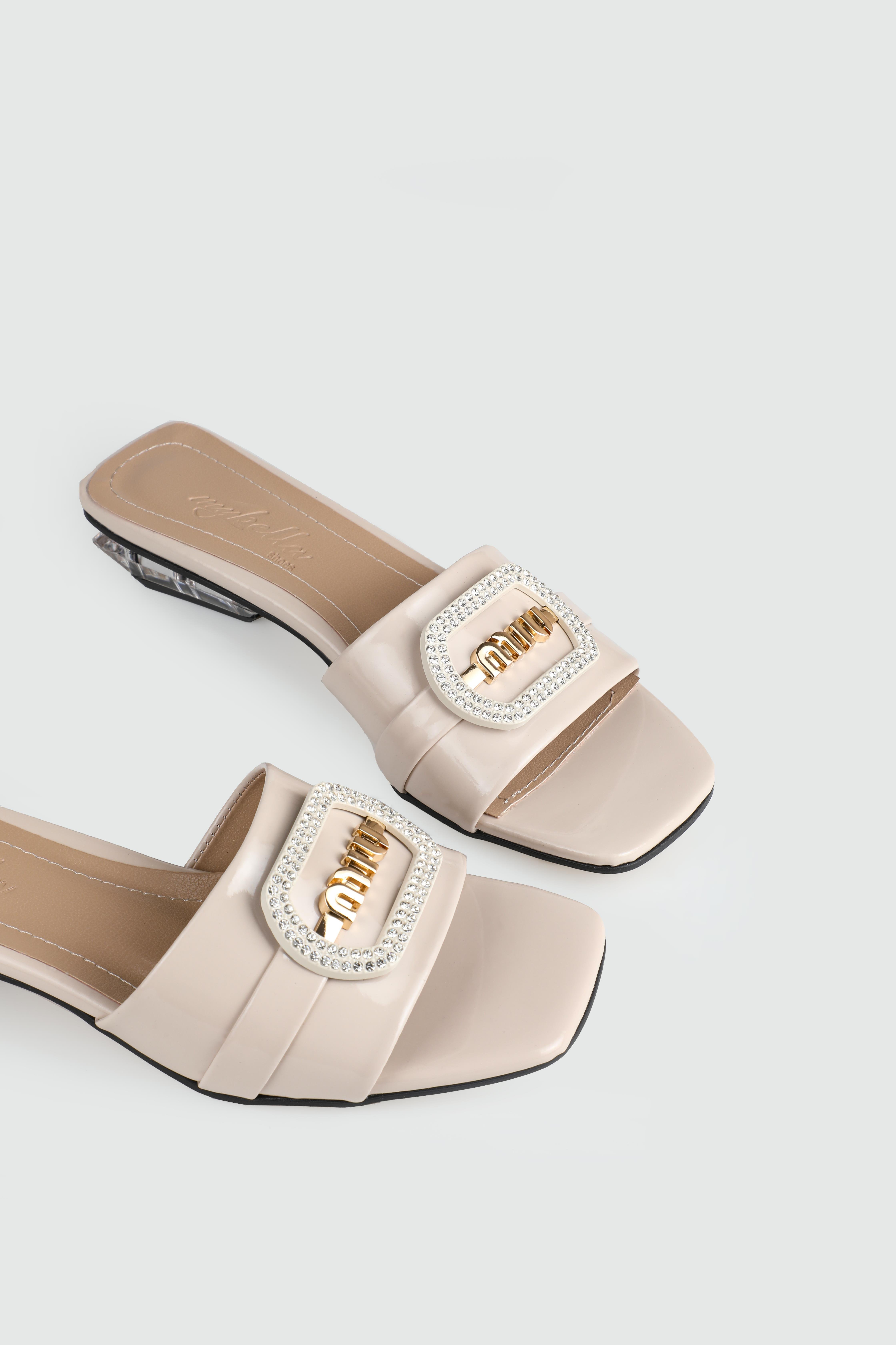 Günlük Topuklu Ten Rugan Kadın Terlik STY-411 Kadın Günlük Terlik STEYMİ My Bella STY-411 Kadın 25Y