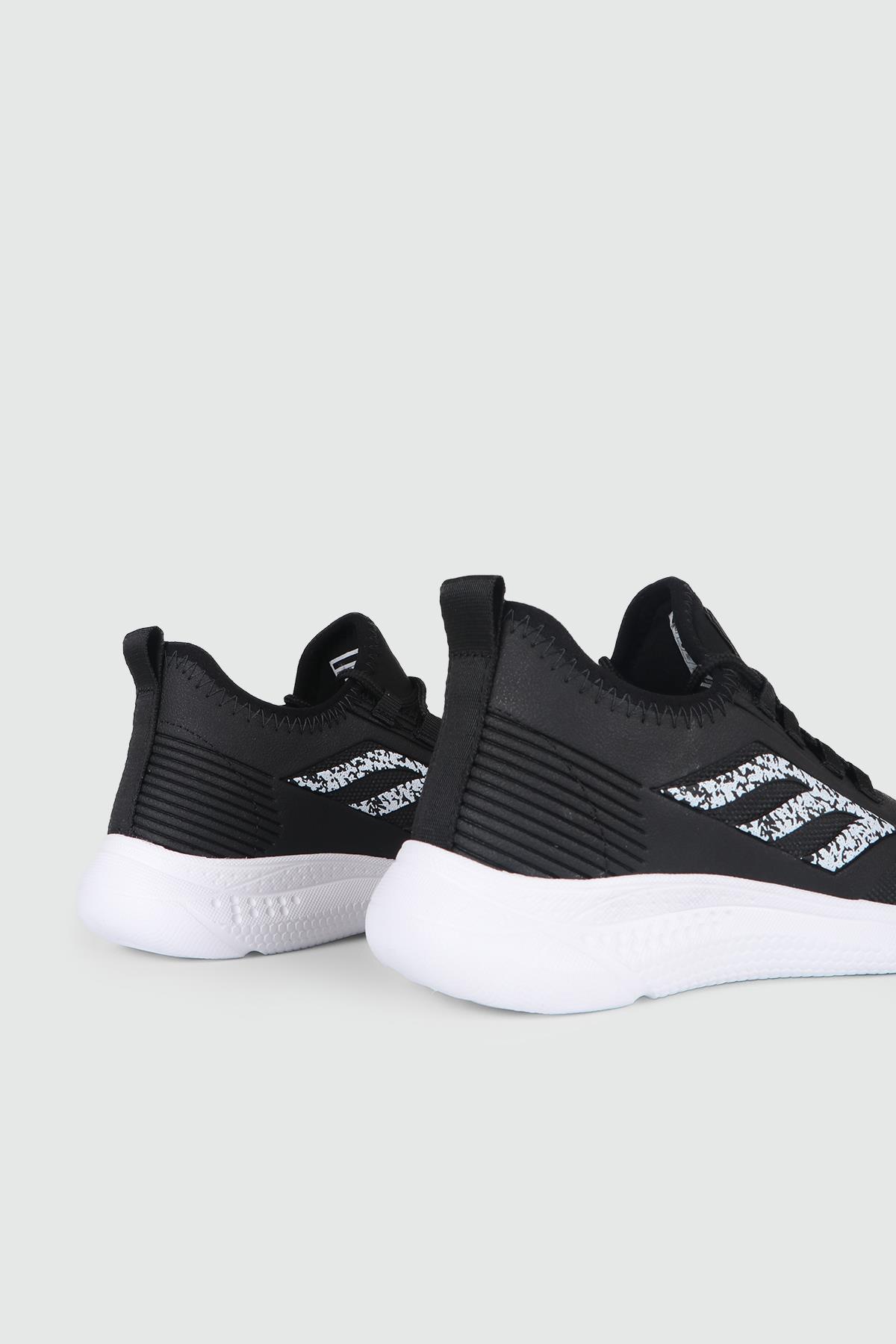 Günlük Triko Nefes Alır Siyah Beyaz Unisex Spor Ayakkabı 022 Unisex Rahat / Confort Anatomik PASOMIA PASOMİA 022 gar CİLT SPOR