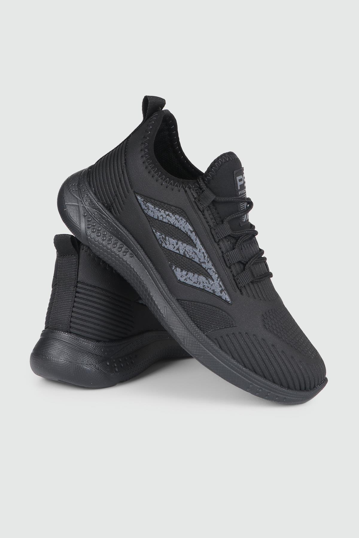 Günlük Triko Nefes Alır Siyah Siyah Unisex Spor Ayakkabı 022 Unisex Rahat / Confort Anatomik PASOMIA PASOMİA 022 gar CİLT SPOR