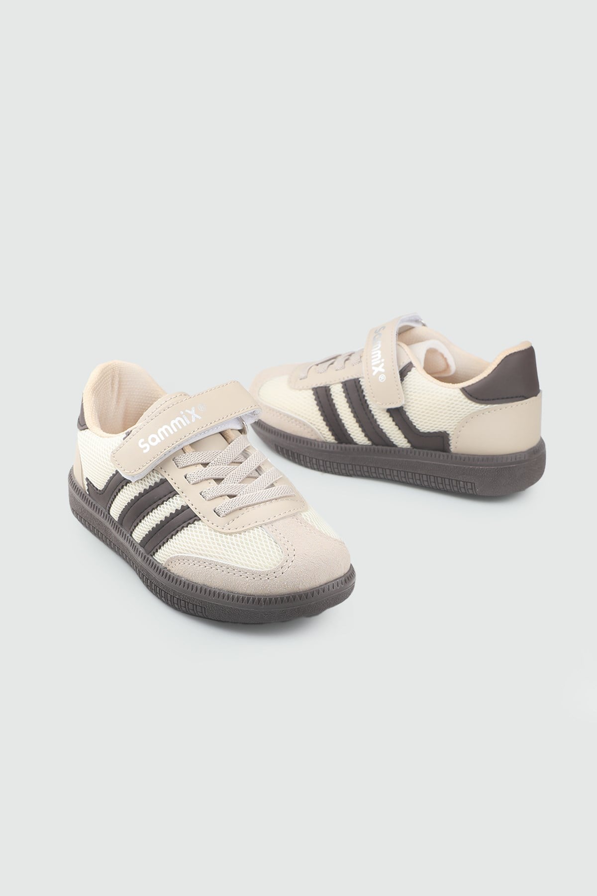 Hafi Rahat Taban Anoraklı Sneaker Bej Kahve Çocuk Spor Ayakkabı 034 Çocuk Günlük Spor Ayakkabı Alessio SAMMİX 047 FİLET  26Y