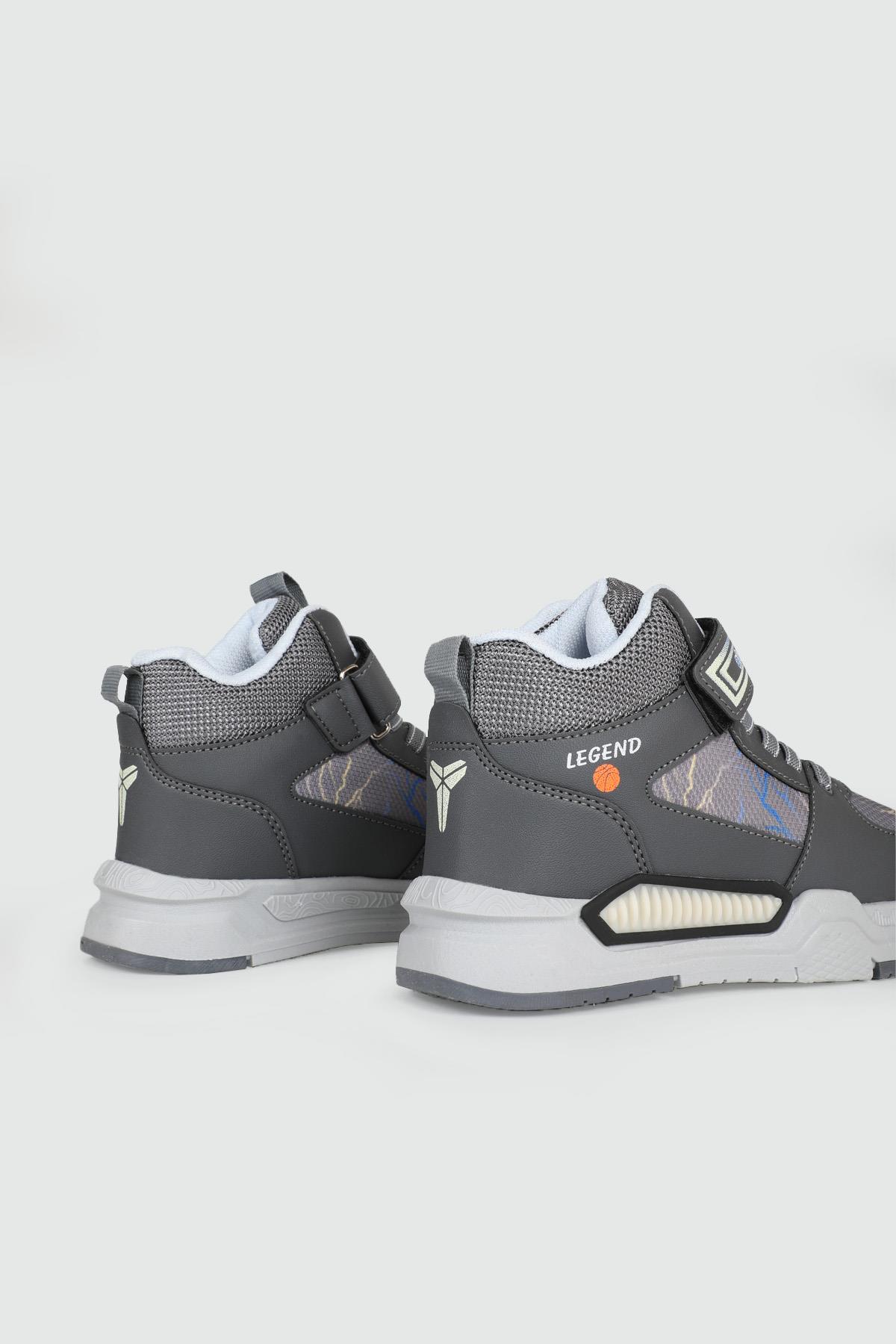 Hafi Rahat Taban Anoraklı Sneaker Buz Füme Çocuk Spor Ayakkabı 042 Çocuk Günlük Spor Ayakkabı Alessio ALESSİO 042 FİLET 24K