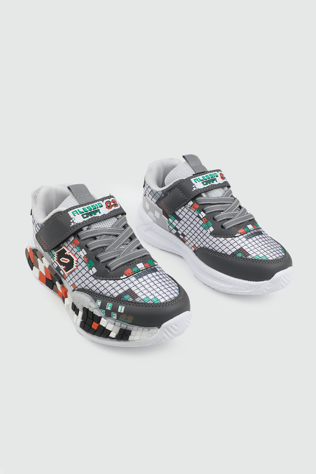 Hafi Rahat Taban Anoraklı Sneaker Füme Beyaz Çocuk Spor Ayakkabı ALESSİO 03 Filet Çocuk Günlük Spor Ayakkabı Alessio ALESSİO 03 Filet 26Y