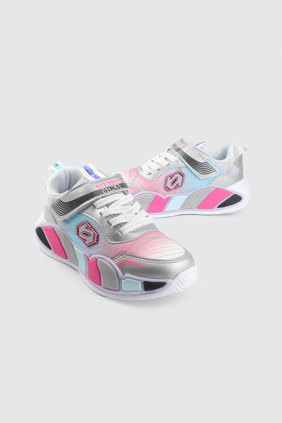 Hafi Rahat Taban Anoraklı Sneaker Gümüş Beyaz Çocuk Spor Ayakkabı ALESSİO 02 Patik Çocuk Günlük Spor Ayakkabı Alessio ALESSİO 02 Patik 26Y
