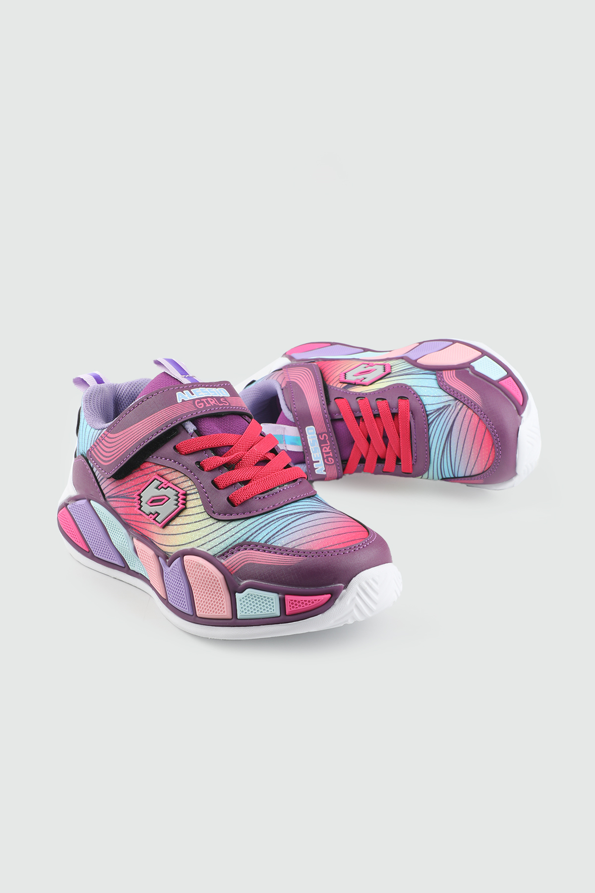 Hafi Rahat Taban Anoraklı Sneaker Mor Beyaz Çocuk Spor Ayakkabı ALESSİO 02 Çocuk Günlük Spor Ayakkabı Alessio ALESSİO 02 Filet 26Y