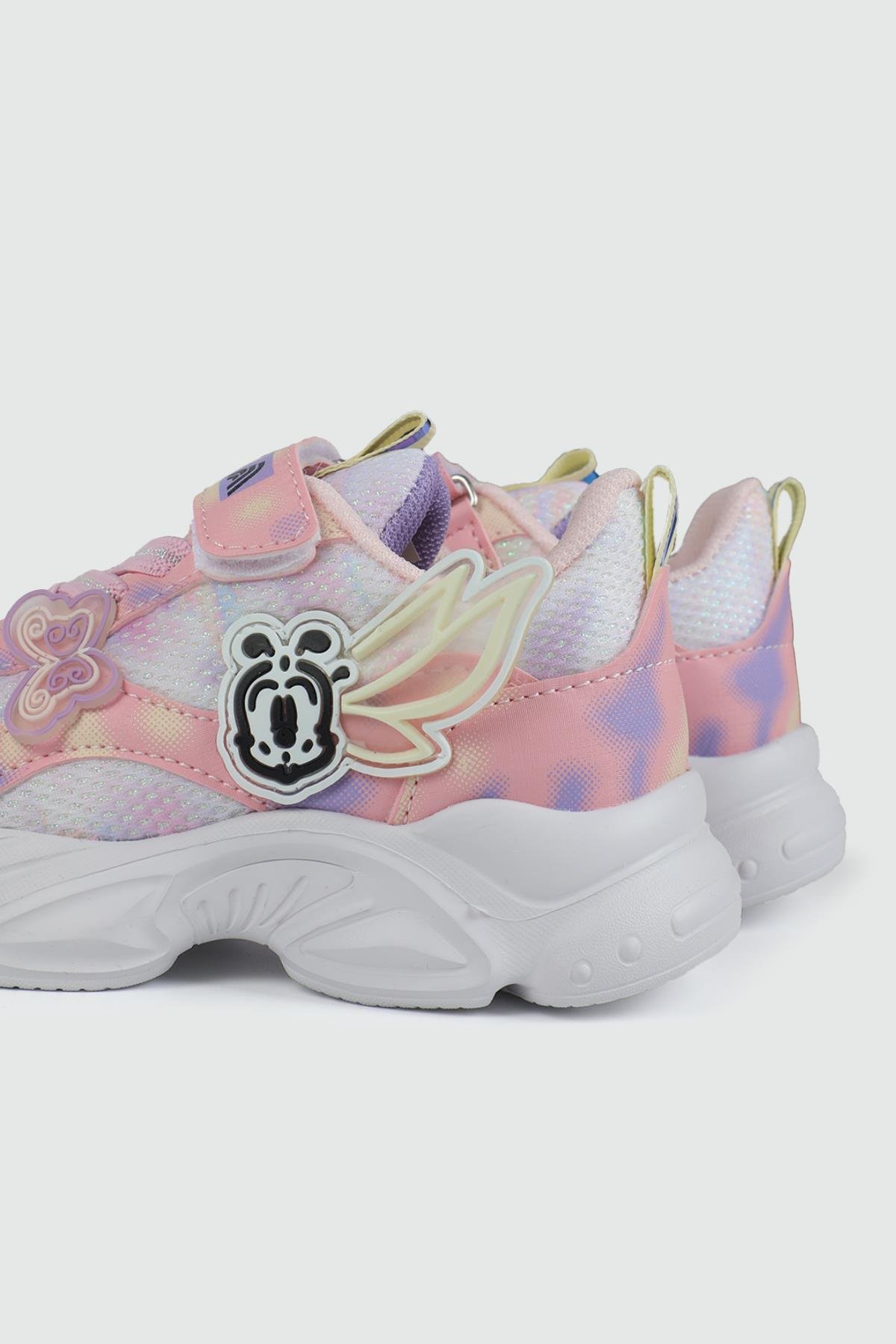 Hafi Rahat Taban Anoraklı Sneaker Pembe Beyaz Çocuk Spor Ayakkabı 034 Çocuk Günlük Spor Ayakkabı Alessio ALESSİO 034 Çocuk Sneaker 23Y