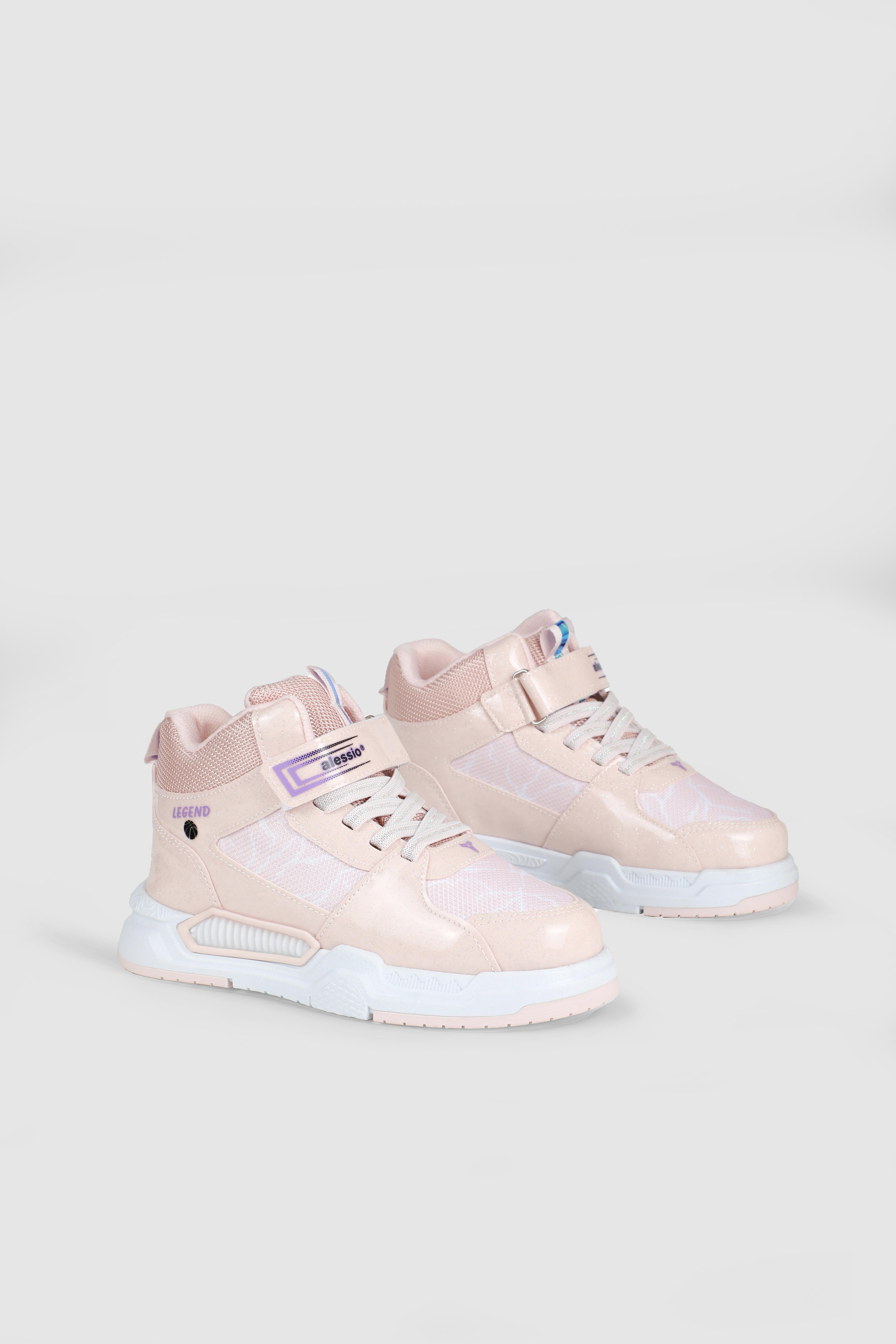 Hafi Rahat Taban Anoraklı Sneaker Pudra Çocuk Spor Ayakkabı 042 Çocuk Günlük Spor Ayakkabı Alessio ALESSİO 042 FİLET 24K