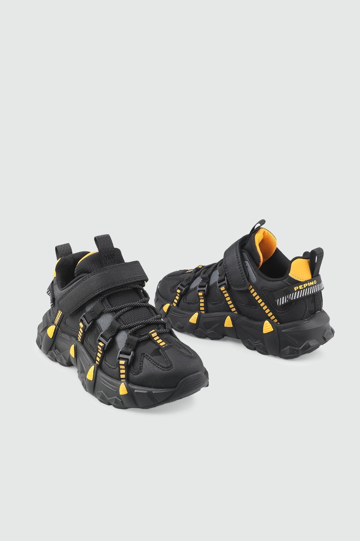 Hafi Rahat Taban Anoraklı Sneaker Siyah Sarı Spor Ayakkabı PEPİNO 2000 Çocuk Günlük Spor Ayakkabı PEPİNO PEPİNO 2000 FİLET 26K