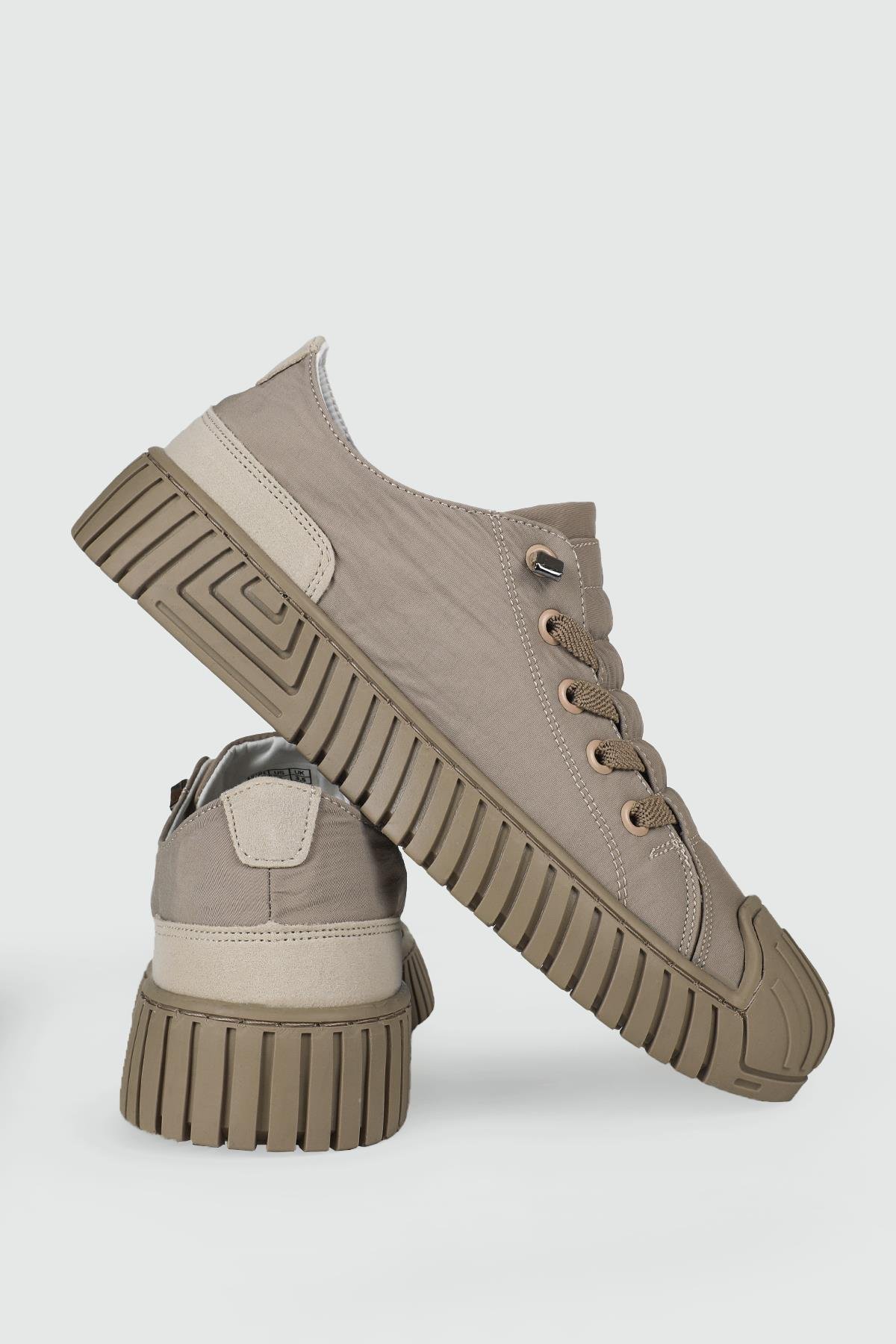 Hafıza Taban Rahat Bağcıklı Bej Unisex Spor Ayakkabı VIGOR Unisex Günlük Spor Ayakkabı Gamelu GAMELU VIGOR Unisex SPOR