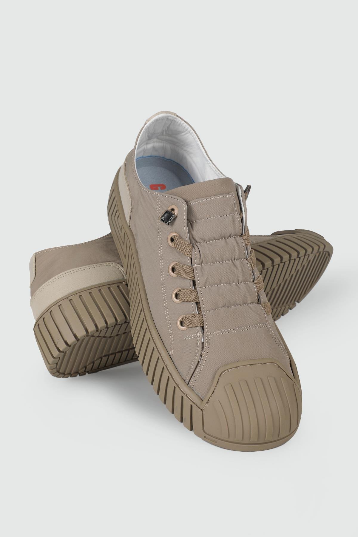 Hafıza Taban Rahat Bağcıklı Bej Unisex Spor Ayakkabı VIGOR Unisex Günlük Spor Ayakkabı Gamelu GAMELU VIGOR Unisex SPOR