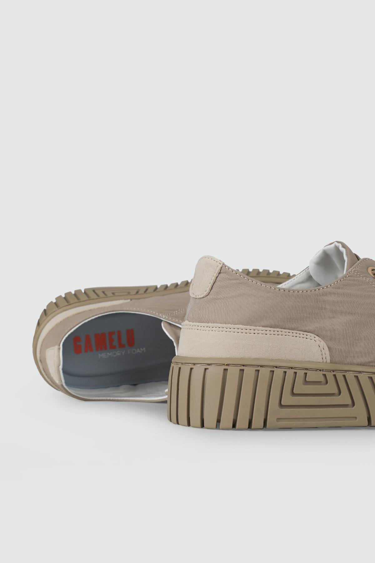 Hafıza Taban Rahat Bağcıklı Bej Unisex Spor Ayakkabı VIGOR Unisex Günlük Spor Ayakkabı Gamelu GAMELU VIGOR Unisex SPOR