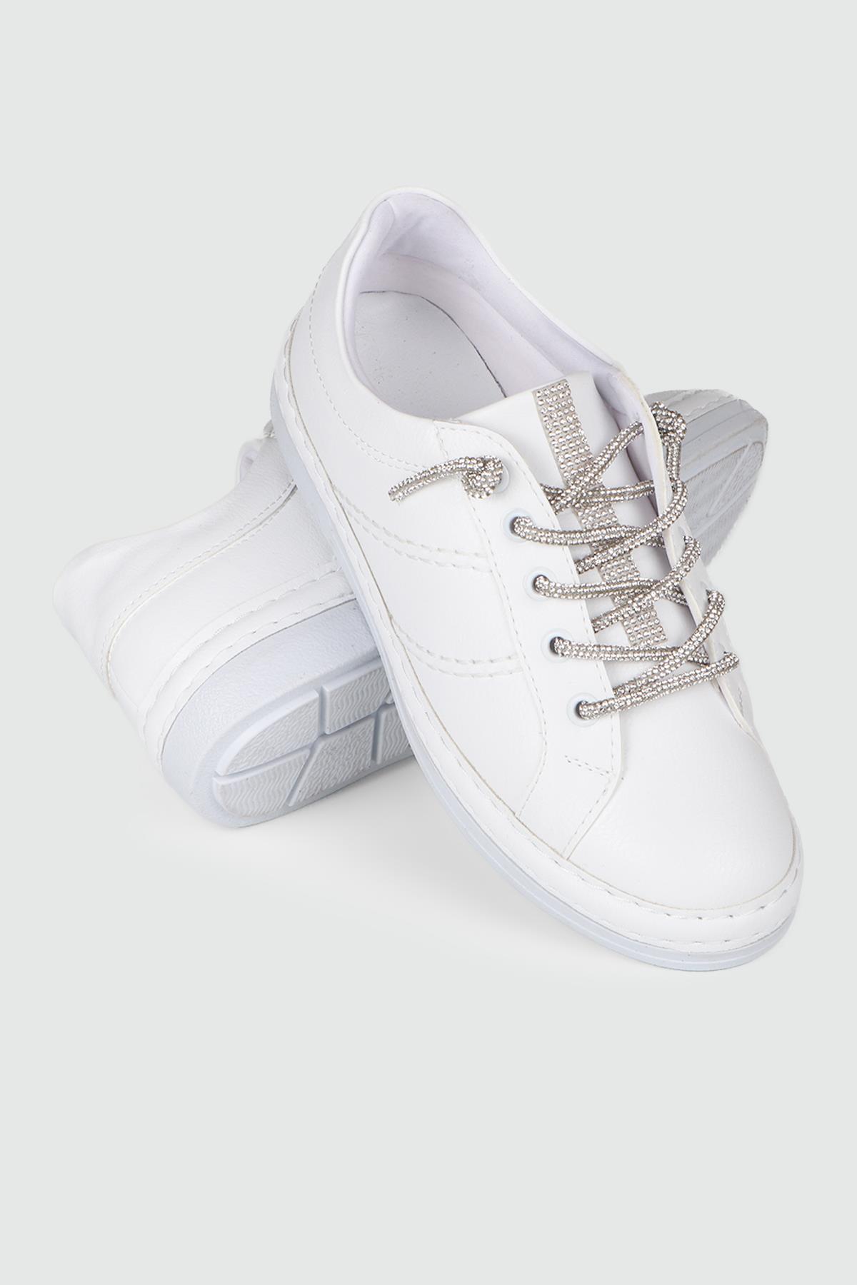 Hakiki Deri Günlük Beyaz Kadın Ayakkabı BH-3210 Kadın Günlük Ayakkabı MyBella My Bella BH-3210 KADIN 24K