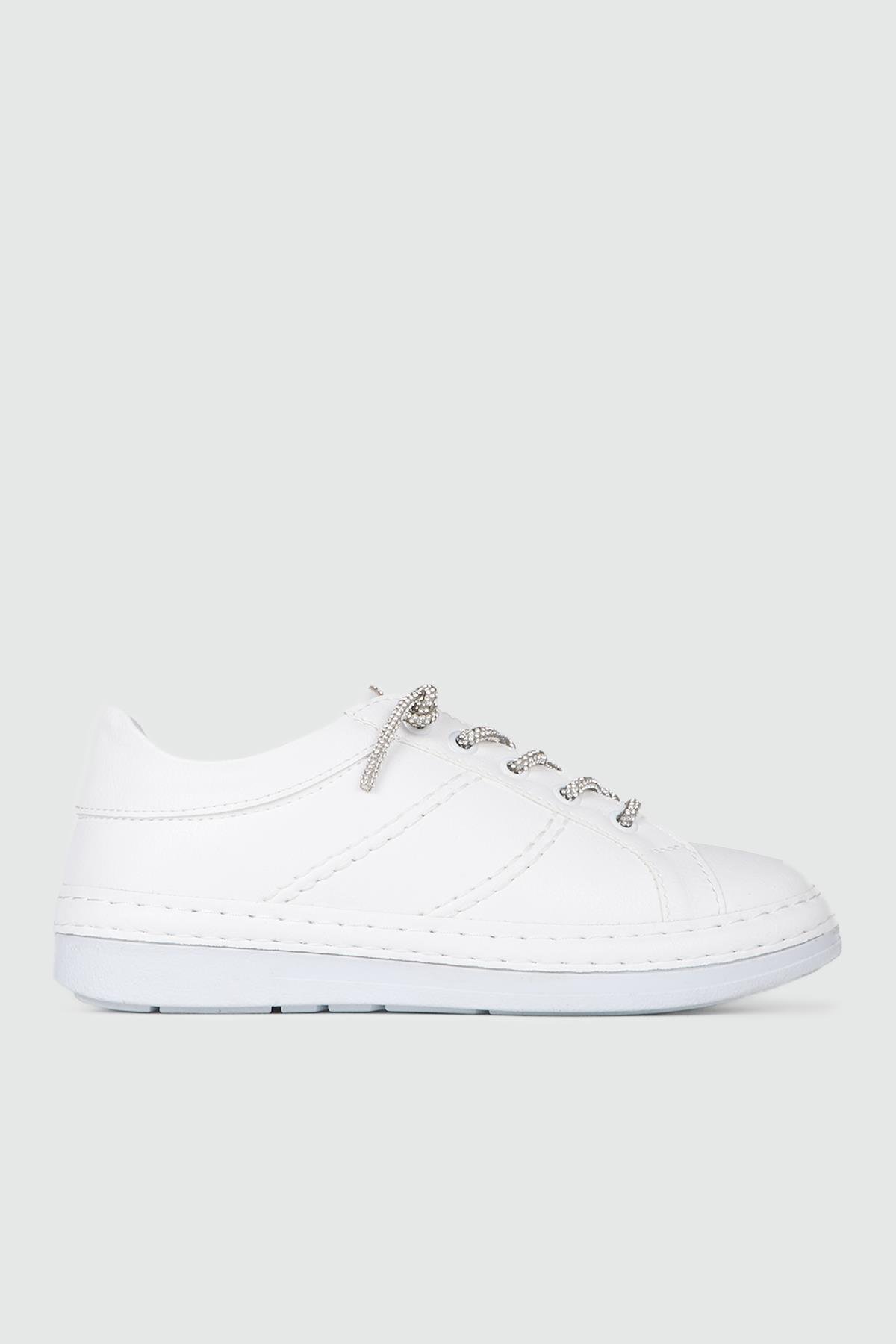 Hakiki Deri Günlük Beyaz Kadın Ayakkabı BH-3210 Kadın Günlük Ayakkabı MyBella My Bella BH-3210 KADIN 24K