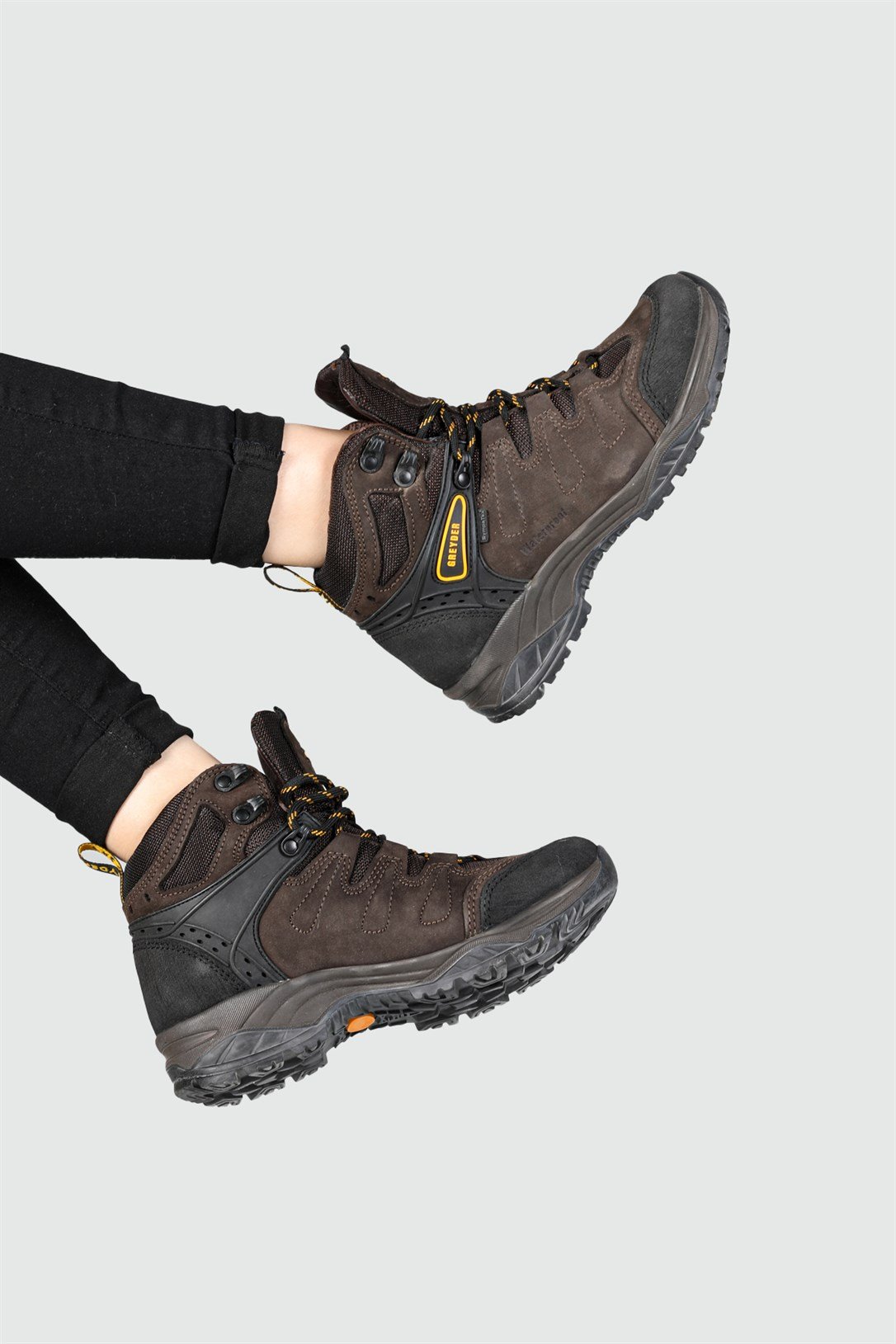 Hakiki Deri Kaymaz Taban Bağcık Detaylı Kahverengi Unisex Bot 01074 Unisex Günlük Confort Bot Greyder 5250743